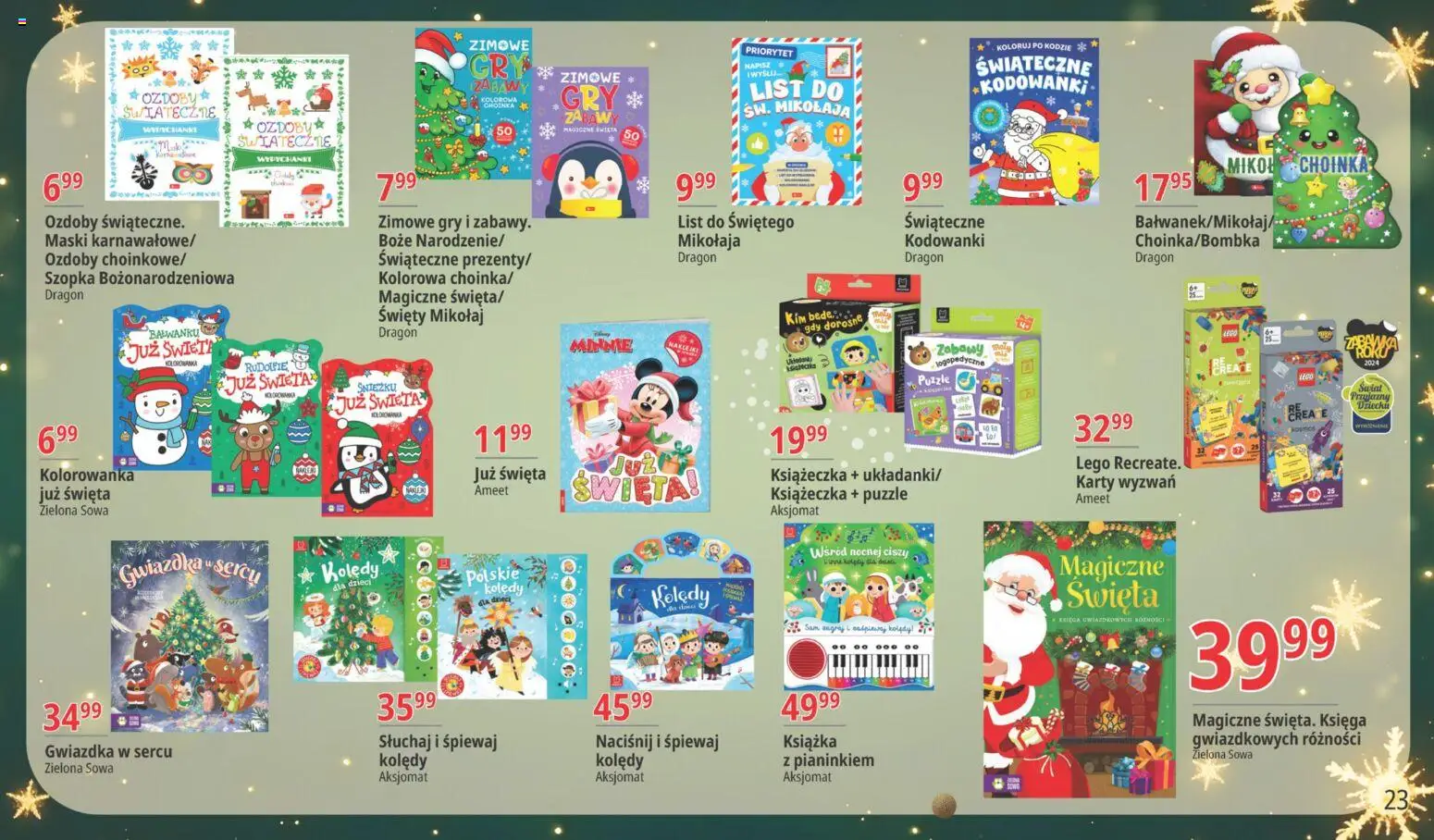 E.Leclerc Gazetka - Warszawa Bielany od 18.11.2025 | Strona: 23 | Produkty: Choinka, Lego, Naklejki, Gry