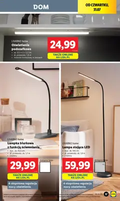 Lidl Katalog od 28.07.2025 | Strona: 17 | Produkty: Lampa, Lampka biurkowa