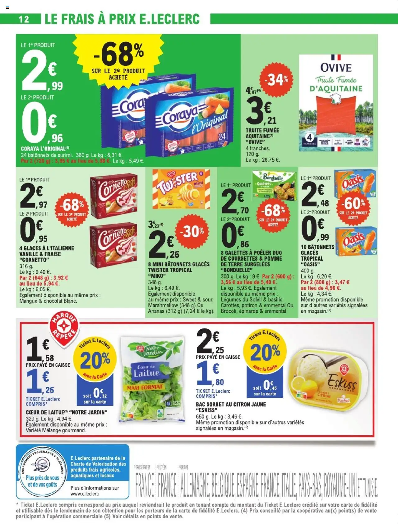  | Page: 12 | Produits: Fraise, Mangue, Emmental, Chocolat