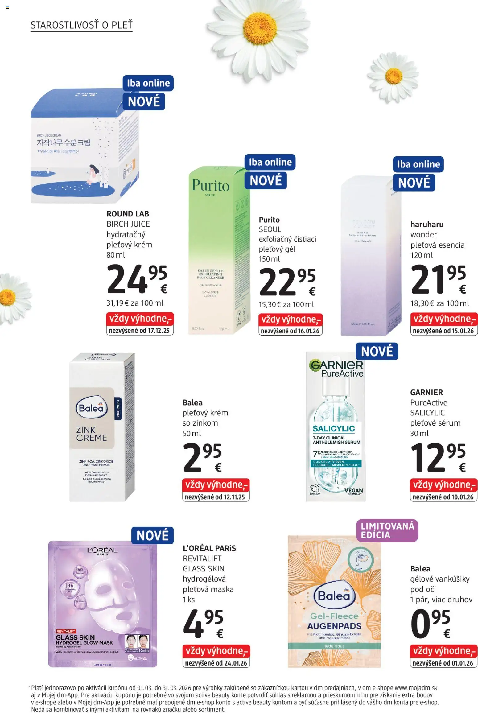 Nové dm drogerie akcie – leták je platný od 01.03.2026 | Strana: 6 | Produkty: Maska, Krém