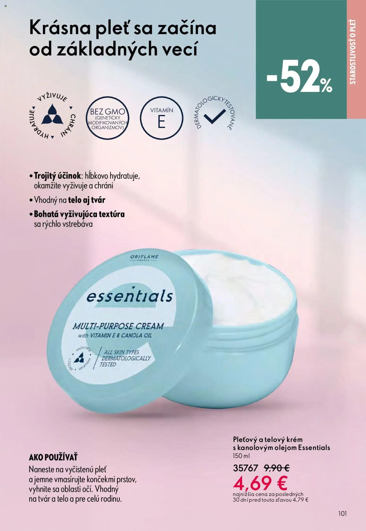 Nové Oriflame akcie – leták je platný od 15.04.2026 | Strana: 101 | Produkty: Telový krém, Krém