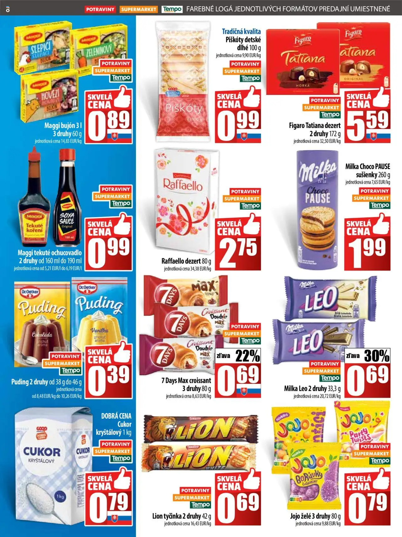 COOP Jednota leták │ platný od 24.07.2025 | Strana: 8 | Produkty: Bujón, Puding, Cukor, Milka