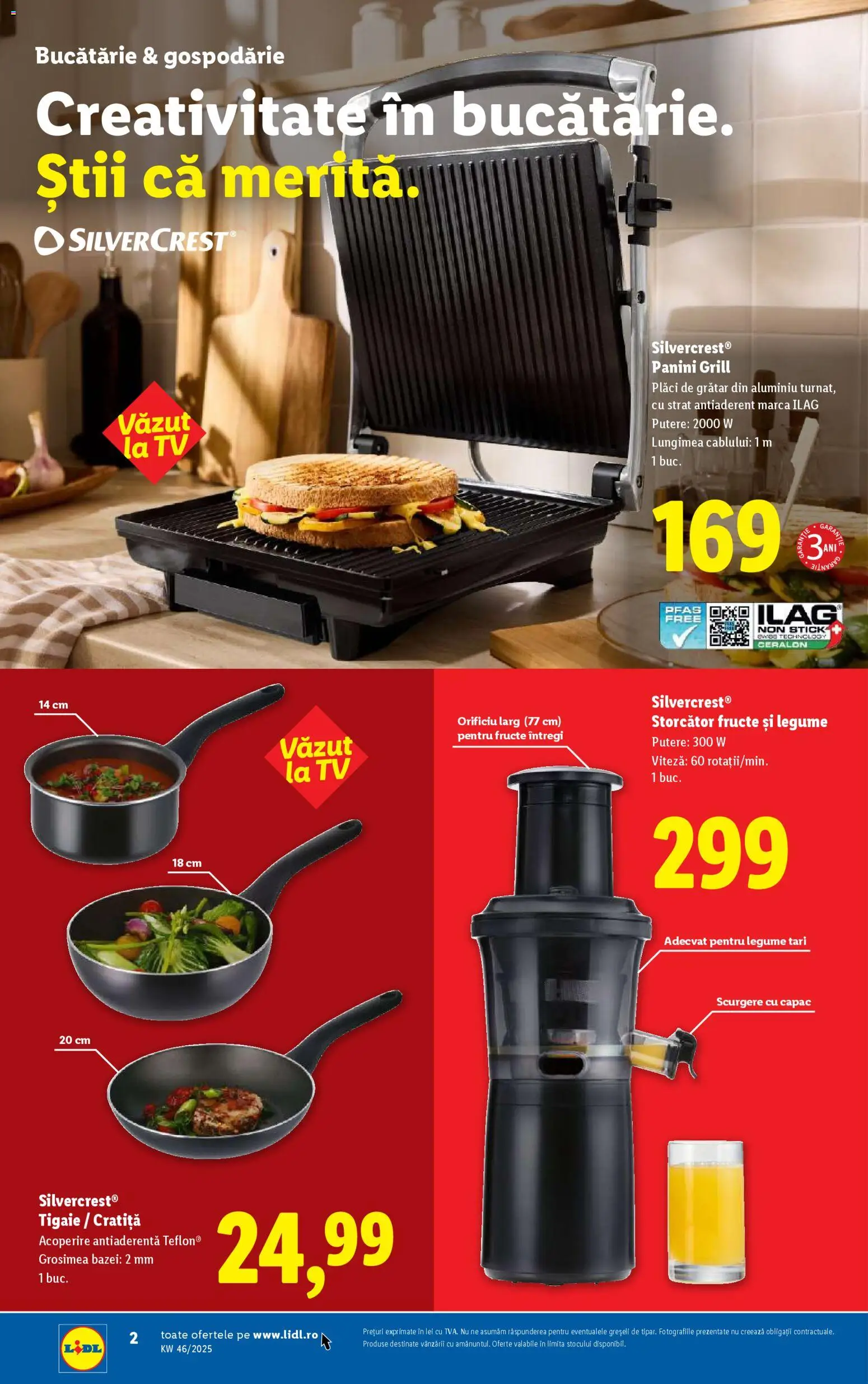 Noul catalog Lidl – valabil de la 10.11.2025 | Pagină: 2 | Produse: Tigaie, Storcător, Bucătărie, Legume