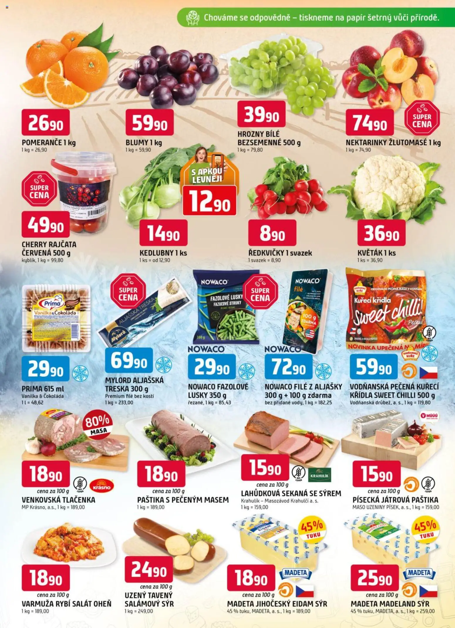 Trefa leták od 04.03.2026 | Strana: 3 | Produkty: Čokoláda, Aljašská treska, Cherry rajčata, Tlačenka
