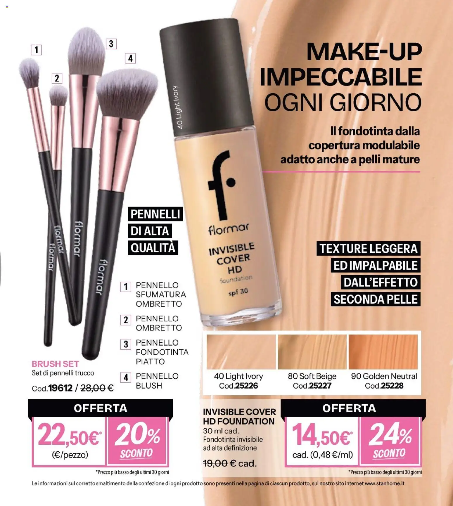 Volantino Stanhome del 21.04.2026 | Pagina: 43 | Prodotti: Fondotinta, Pennello, Piatto, Trucco