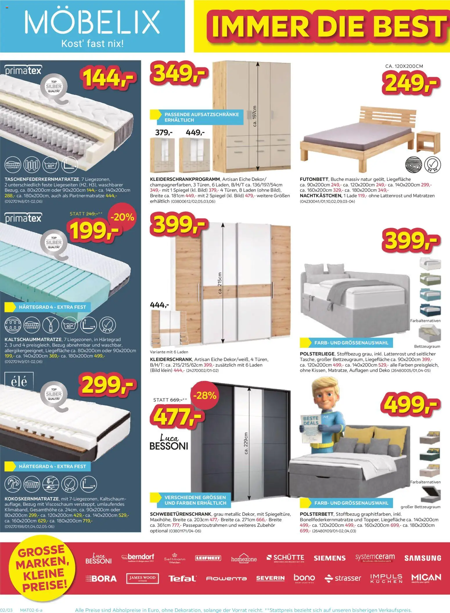 Möbelix Angebote gültig ab 27.01.2026 | Seite: 2 | Produkte: Lattenrost, Spiegel, Samsung