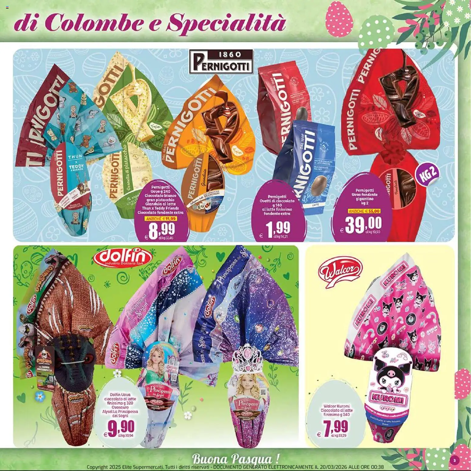 Volantino Elite Supermercati del 20.03.2026 | Pagina: 3 | Prodotti: Cioccolato, Latte