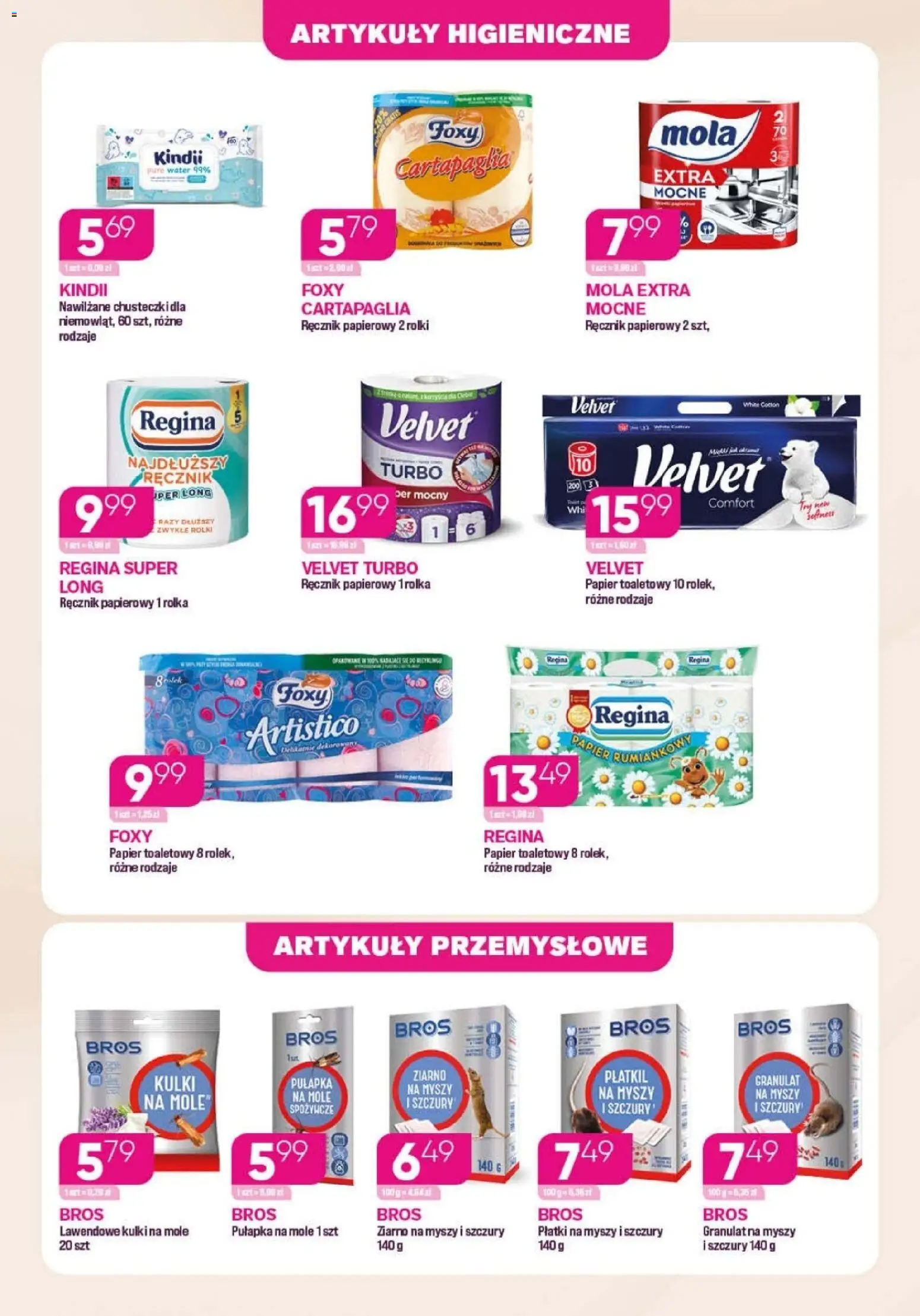 Koliber Gazetka od 10.12.2025 | Strona: 10 | Produkty: Papier toaletowy, Artykuły przemysłowe, Płatki, Ręcznik papierowy