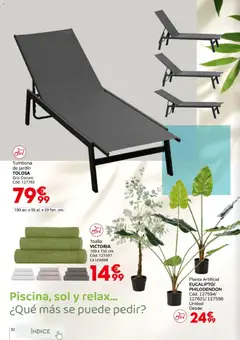 Vista previa Conforama Guía Jardín 2026 válido desde el 19.03.2026 | Página: 32 | Productos: Planta artificial, Tumbona