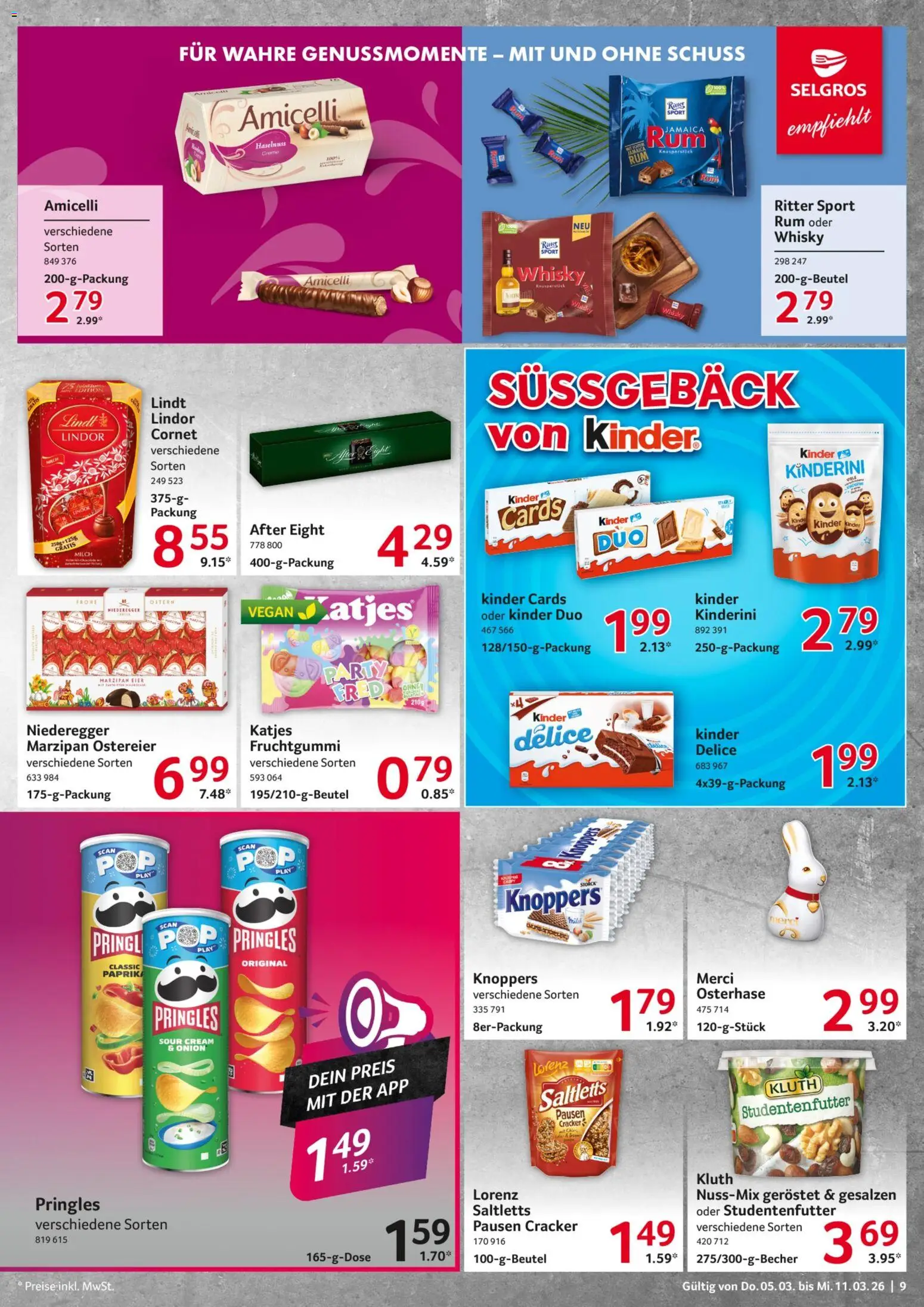 Selgros Prospekt 	 – gültig ab 05.03.2026 | Seite: 9 | Produkte: Whisky, Rum, Katjes, Paprika