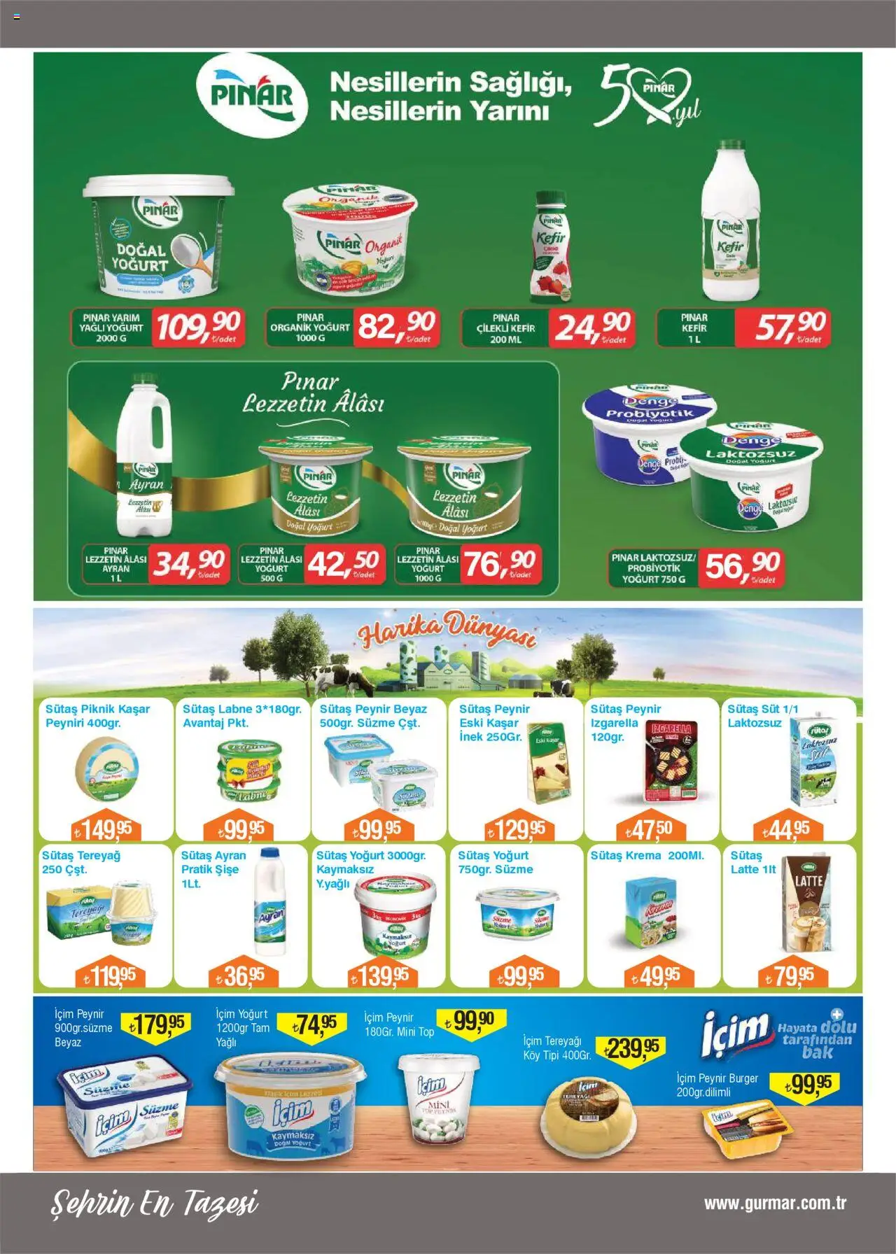 Gürmar Katalog - 01.10.2025 tarihinden itibaren geçerlidir | Sayfa: 5 | Ürünler: Kefir, Süt, Tereyağı, Peynir