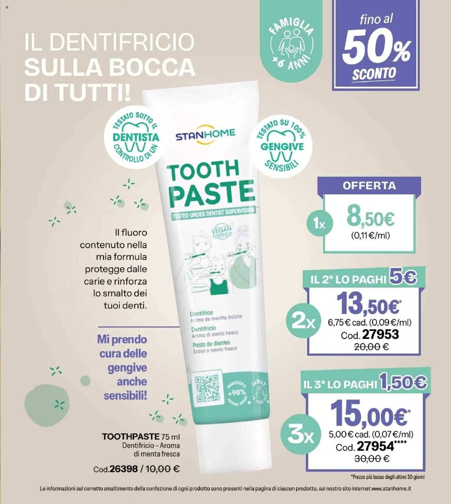 Volantino Stanhome del 11.11.2025 | Pagina: 40 | Prodotti: Dentifricio, Pasta, Menta