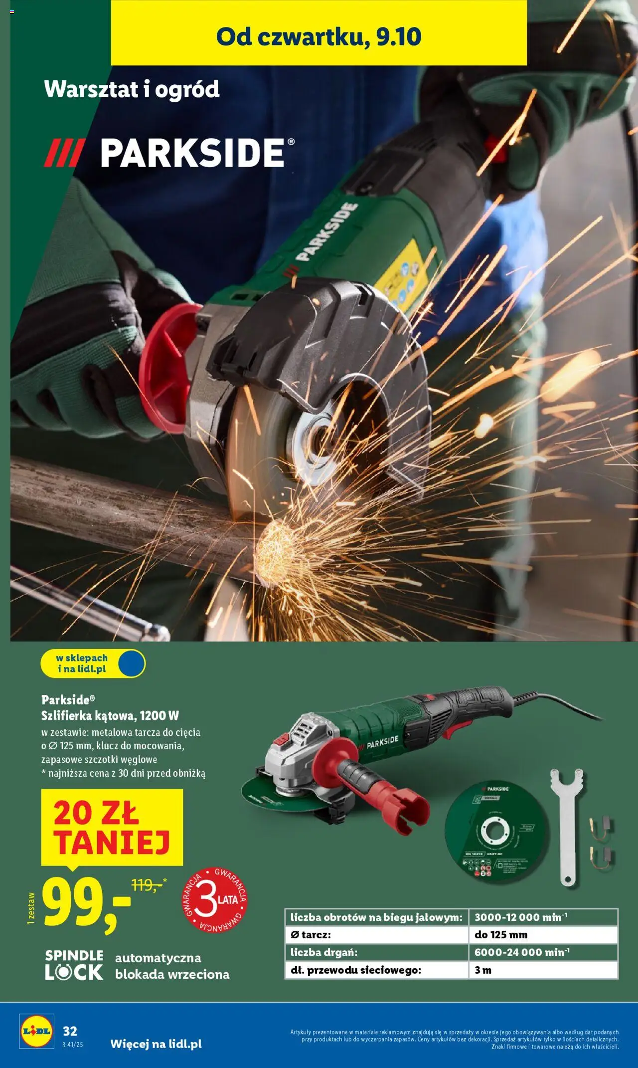 Lidl Katalog od 06.10.2025 | Strona: 36 | Produkty: Szlifierka