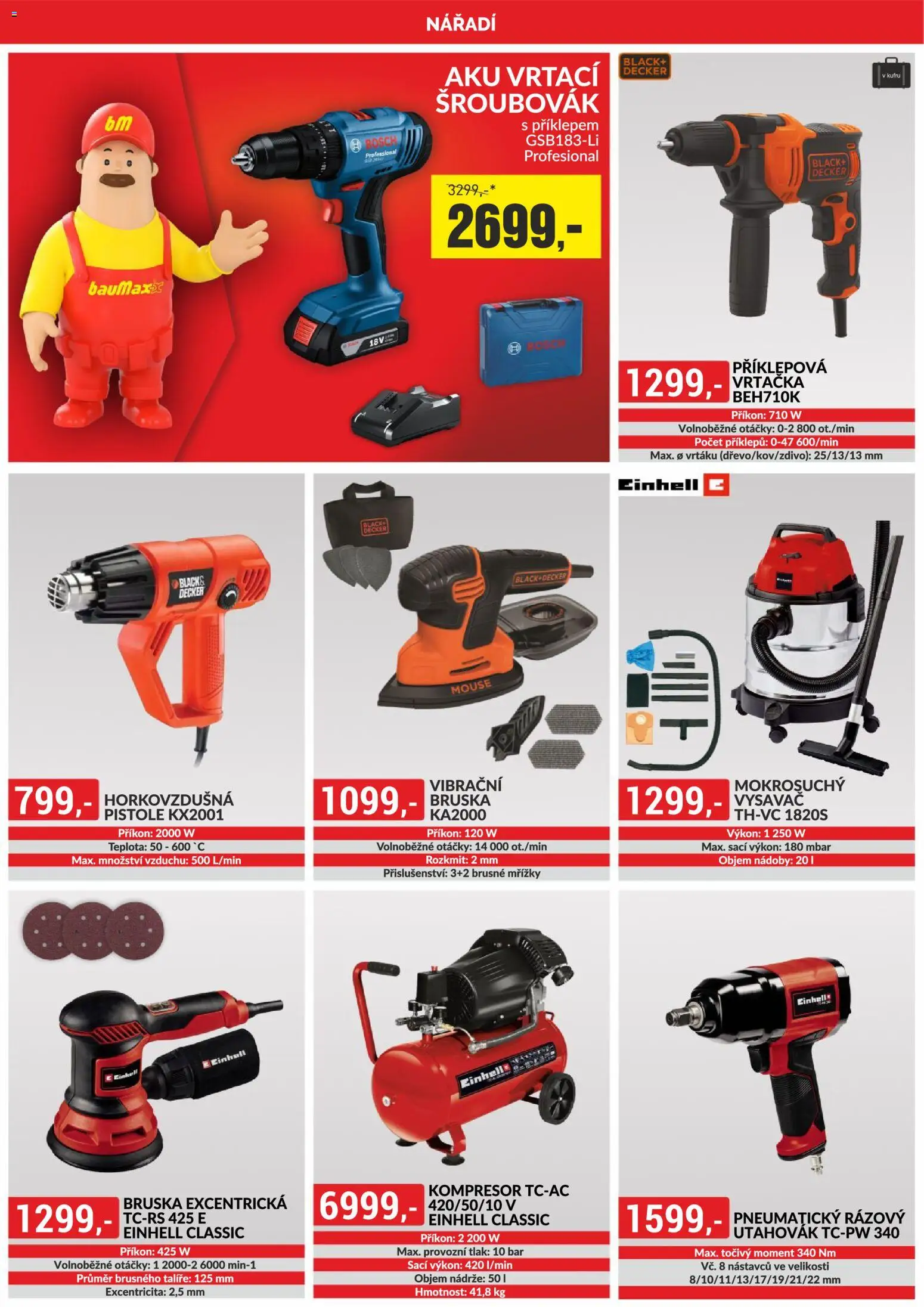BAUMAX leták od 01.11.2025 | Strana: 26 | Produkty: Šroubovák, Bruska, Nářadí, Vrtačka