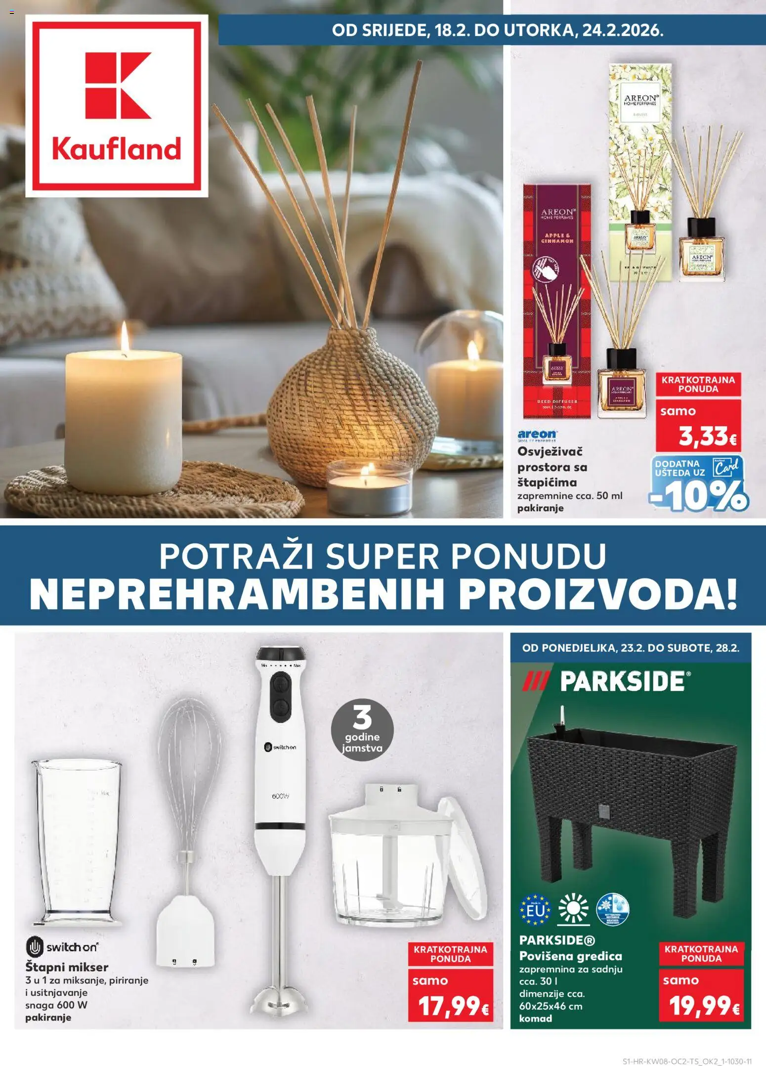 Kaufland katalog | vrijedi od 18.02.2026 | Stranica: 1 | Proizvodi: Mikser, Štapni mikser, Osvježivač prostora, Blender
