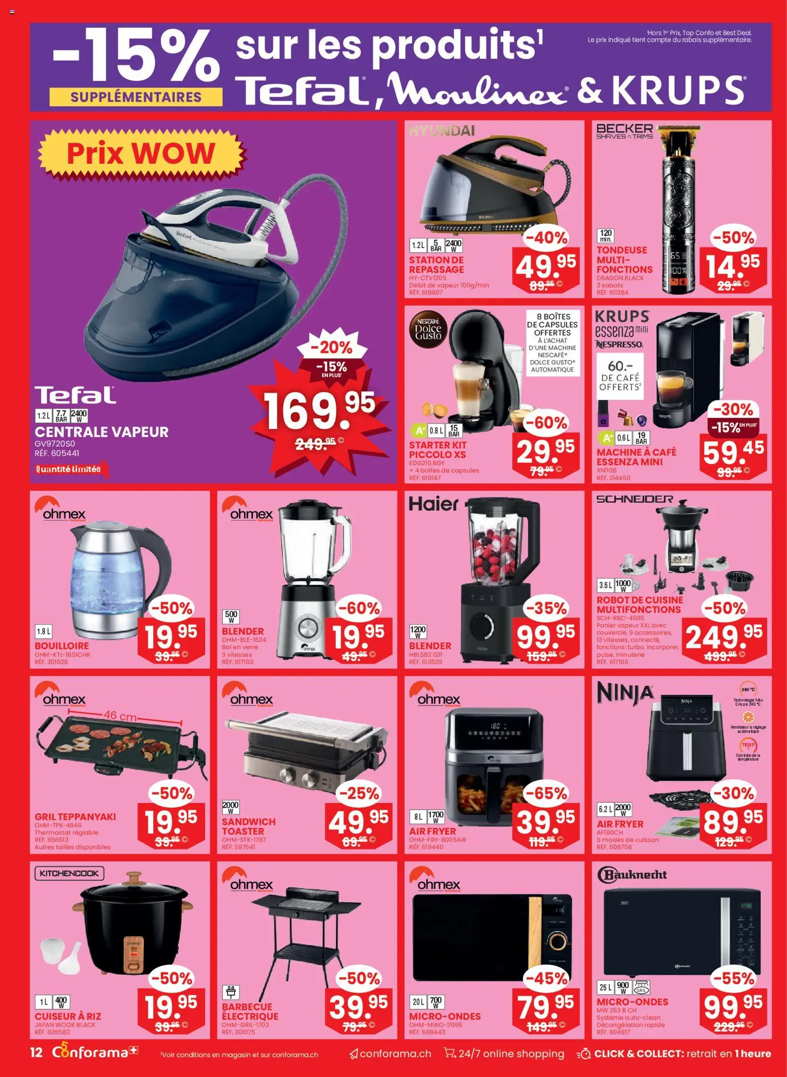 Conforama aktionen FR – gültig ab 11.03.2026 | Seite: 12 | Produkte: Krups, Toaster, Top