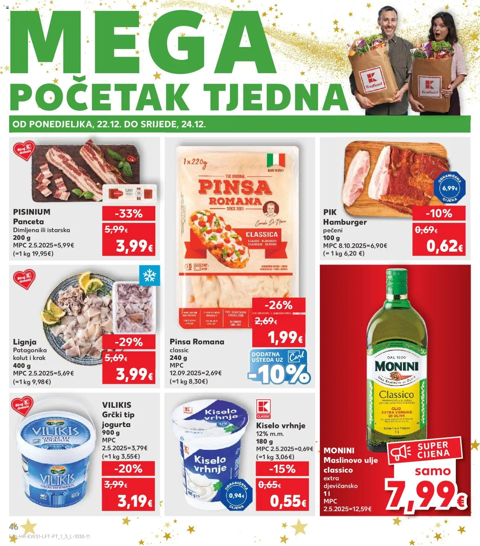 Kaufland HR akciós ujság - amely érvényes a következő dátumtól: 17.12.2025 | Oldal: 46 | Termékek: Hamburger
