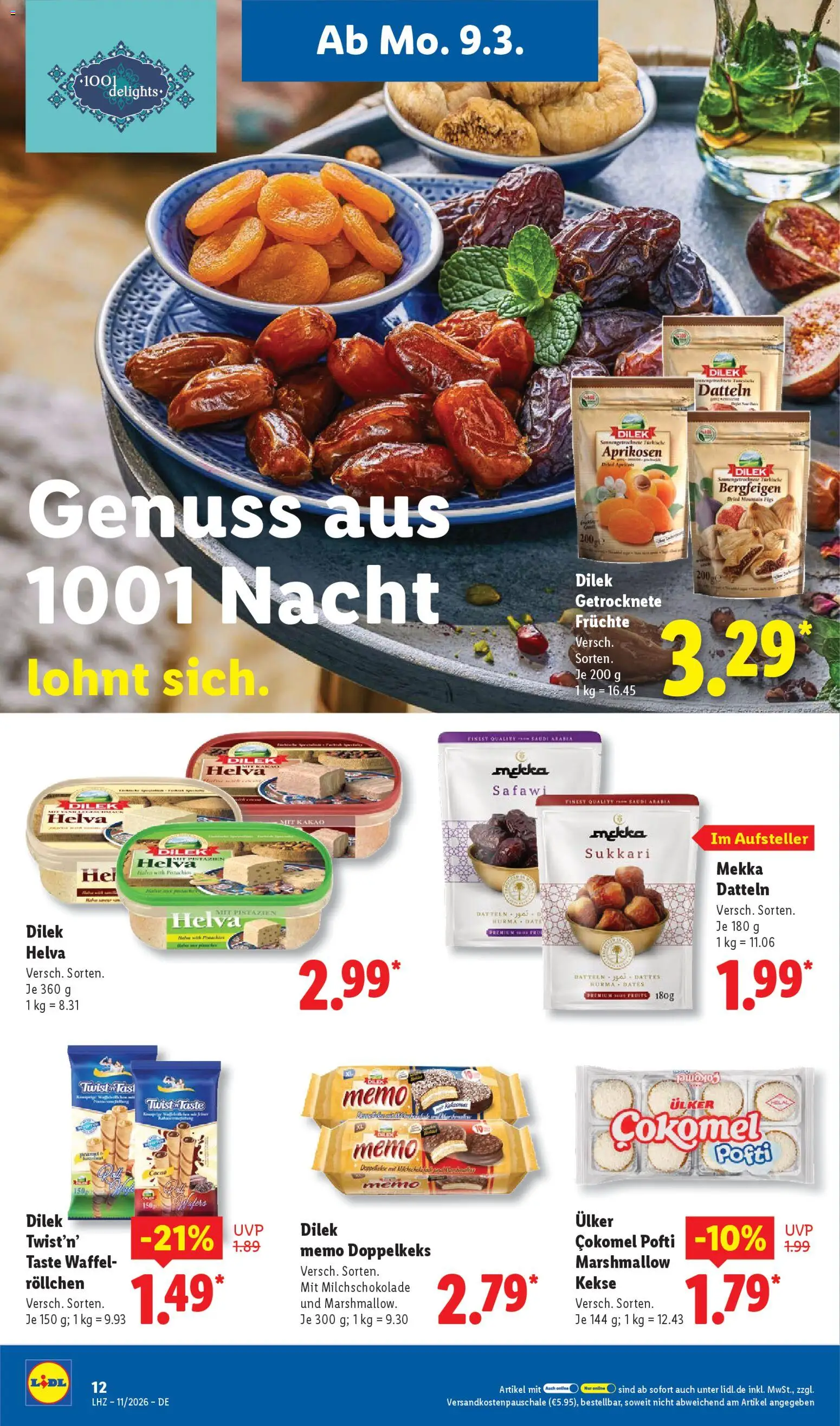 Lidl Prospekt – gültig ab 09.03.2026 | Seite: 28 | Produkte: Pistazien, Kekse