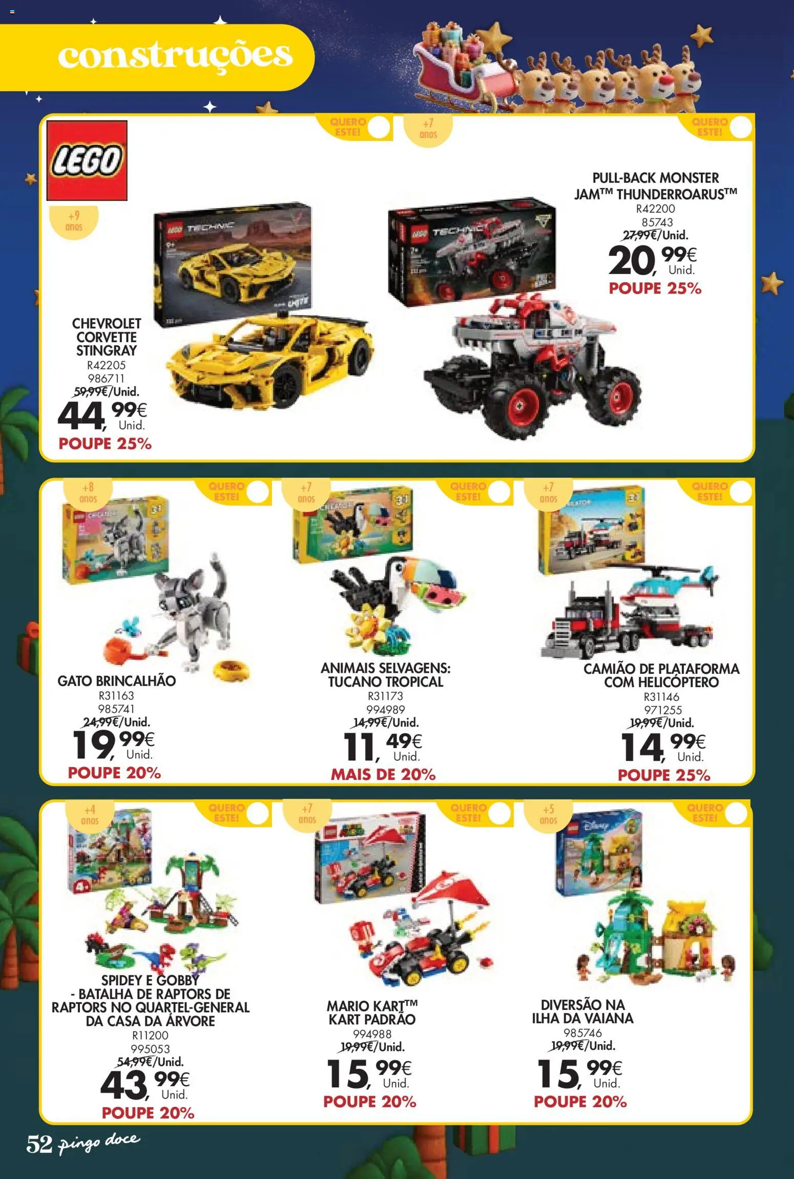 Pingo Doce  Brinquedos Natal Lojas Hipers │ válido de 18.11.2025 | Página: 52