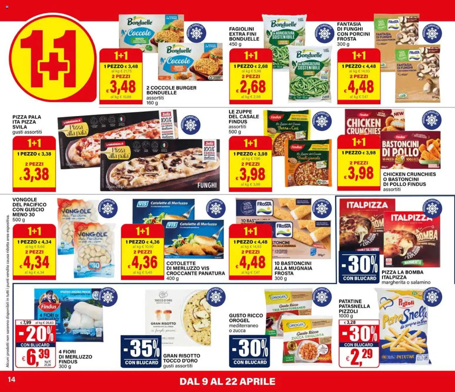 Volantino Il Gigante del 09.04.2026 | Pagina: 14 | Prodotti: Pizza, Pollo, Merluzzo, Fagiolini