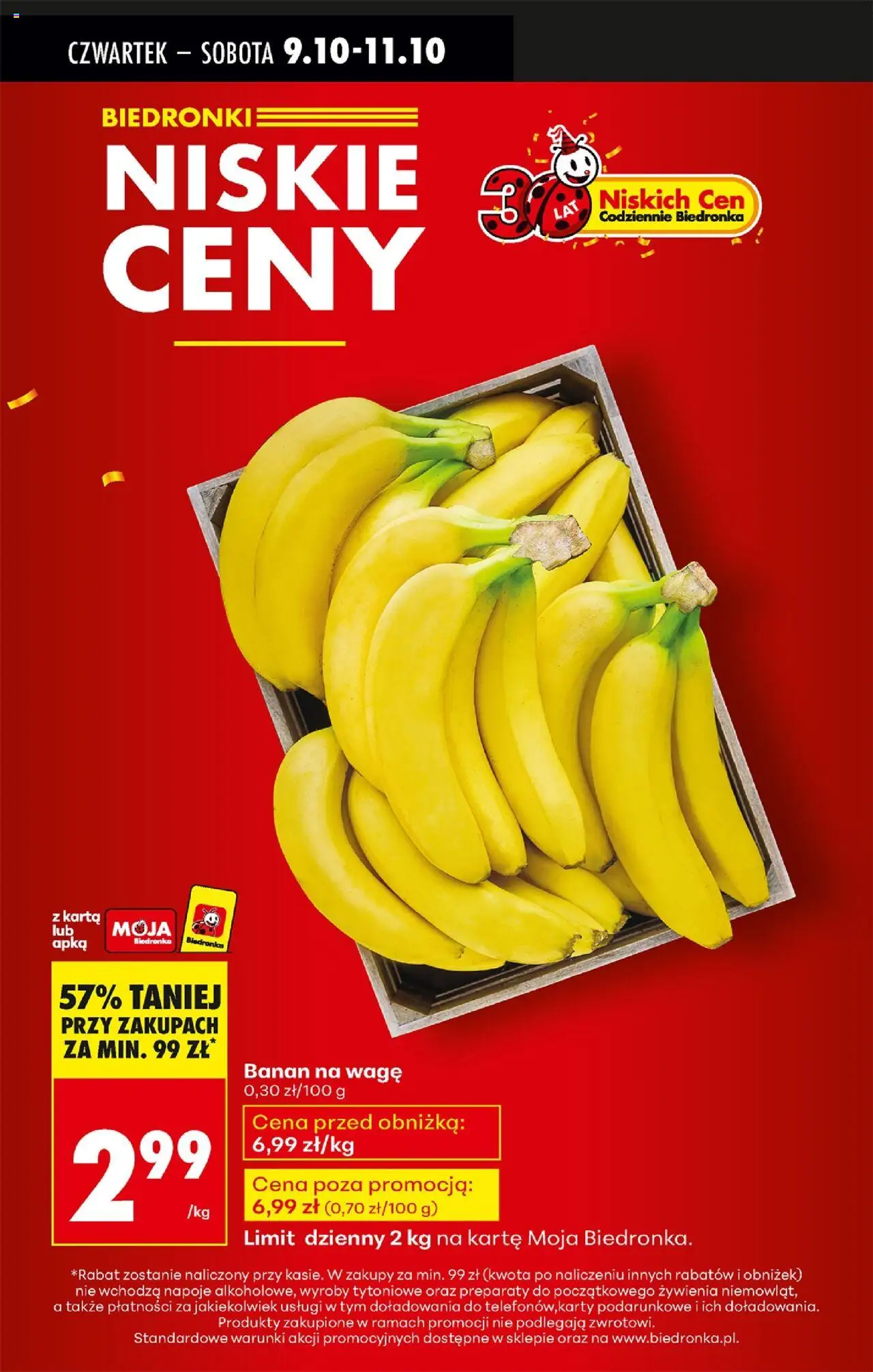 Biedronka gazetka - Oferta w tym tygodniu od 09.10.2025 | Strona: 5 | Produkty: Karta, Napoje, Banan