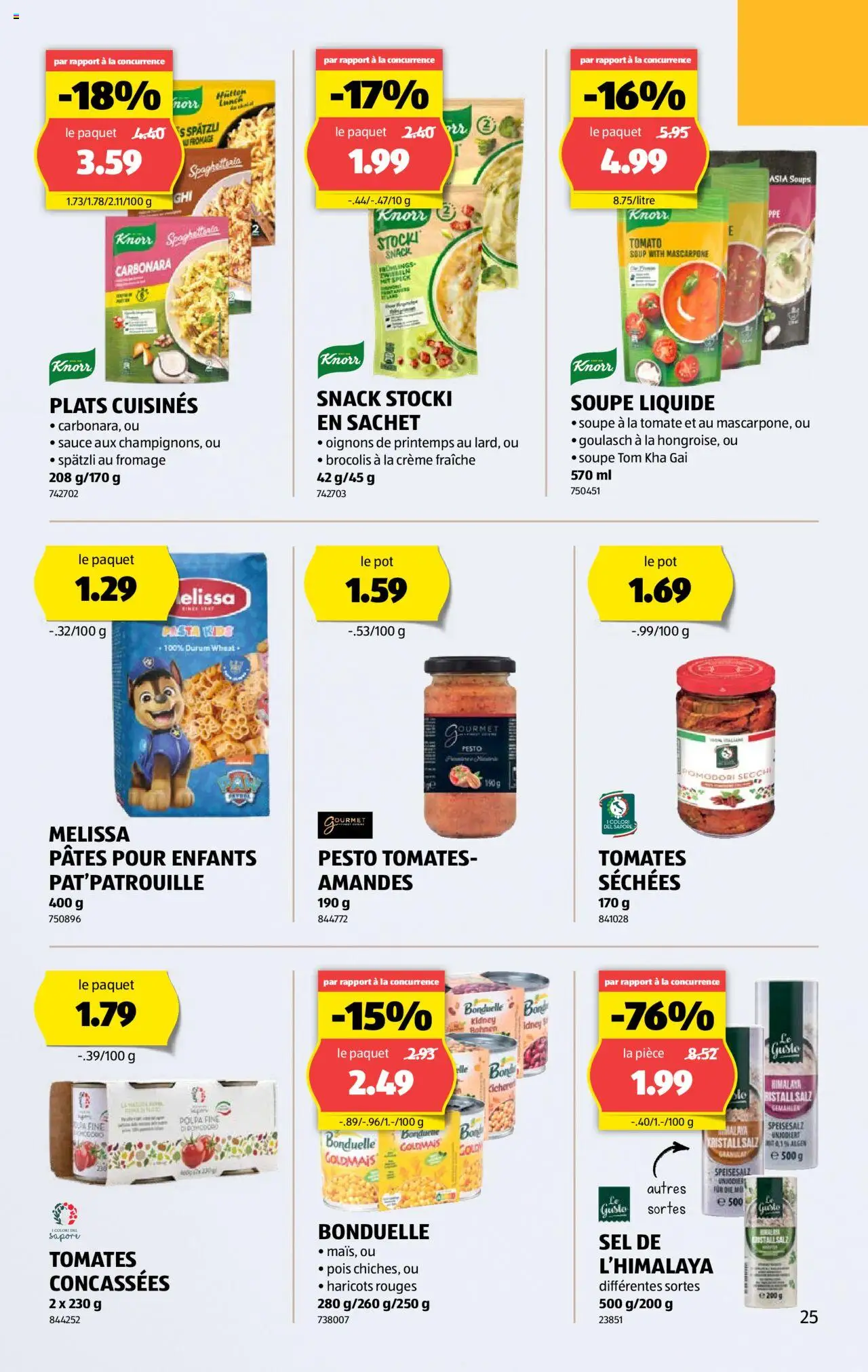 Aldi Aktionen FR – gültig ab 18.09.2025 | Seite: 25 | Produkte: Mascarpone, Pasta, Salz, Creme