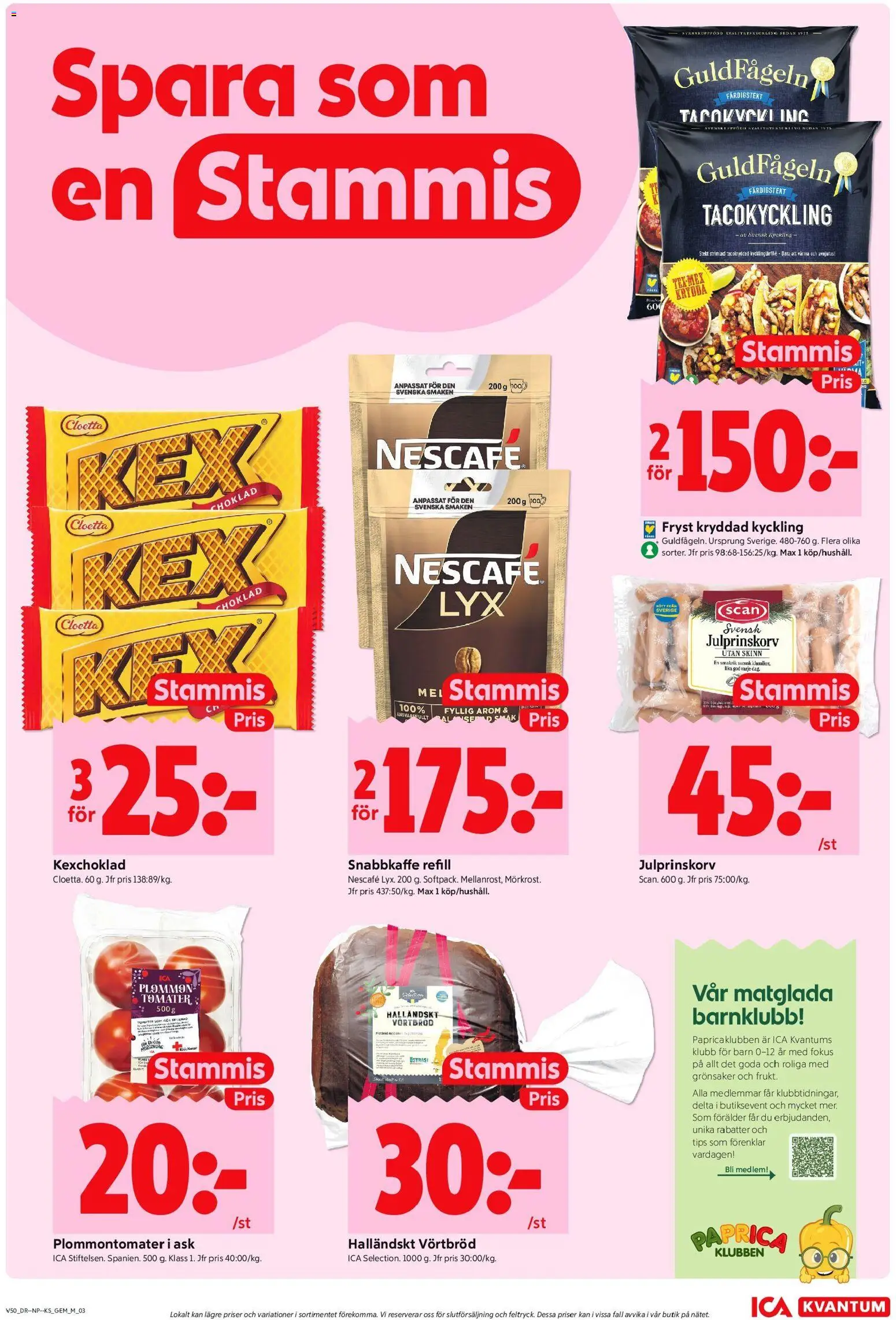 ICA Kvantum reklamblad aktuell från 08.12.2025 | Sida: 3 | Produkter: Choklad, Tomater