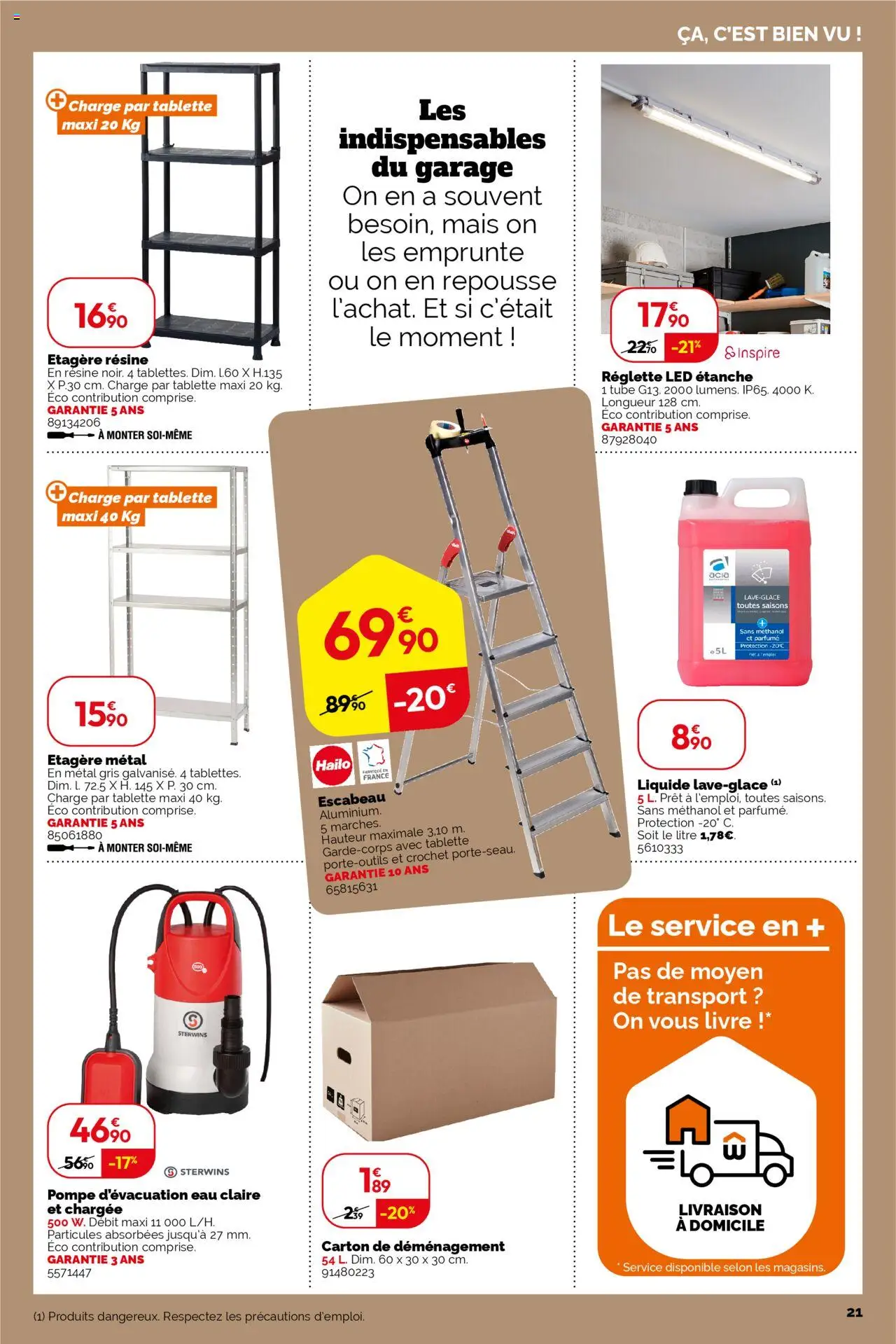 {H1} | Page: 21 | Produits: Tablette, Étagère, Escabeau, Livre