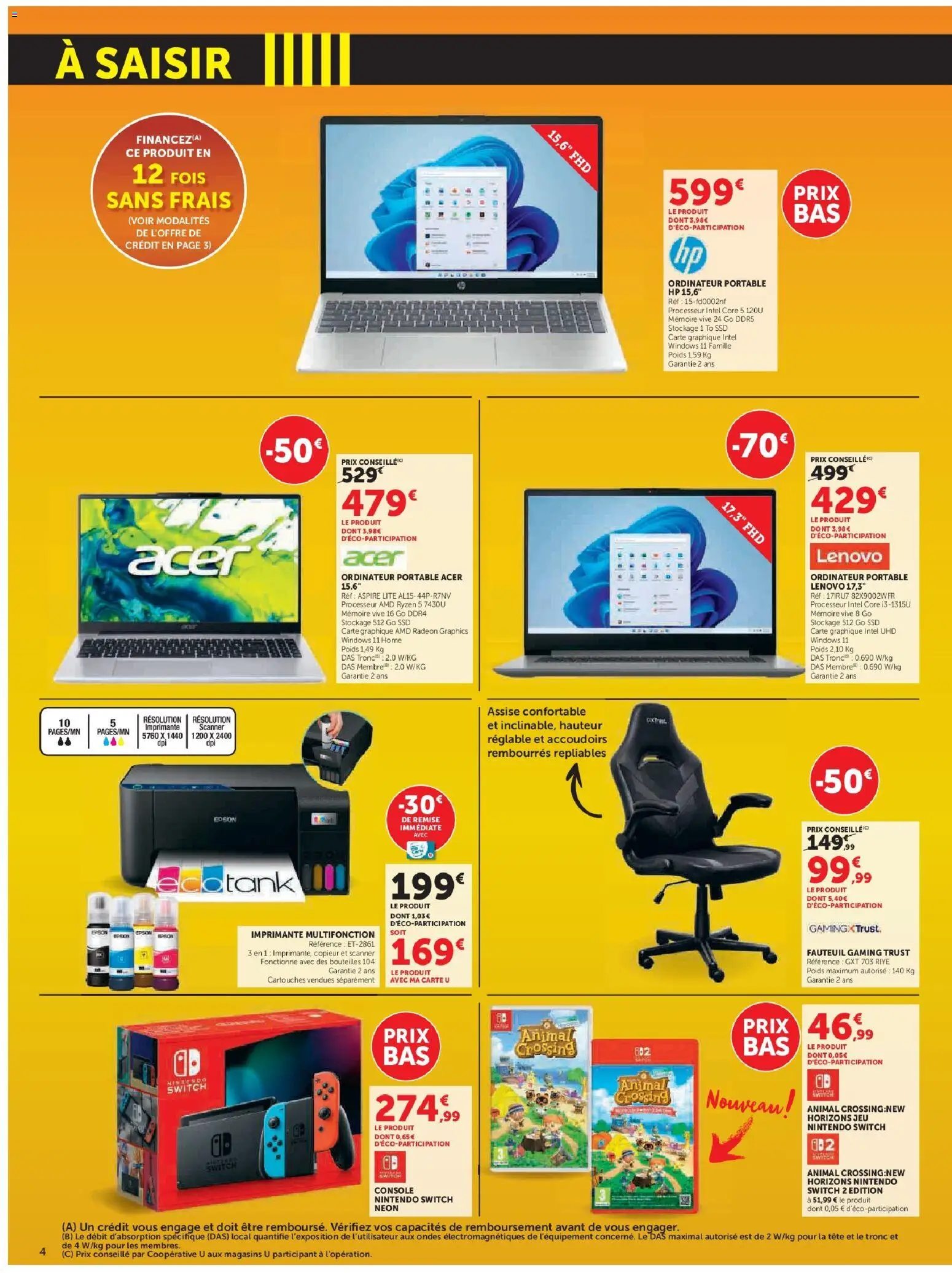 {H1} | Page: 4 | Produits: Imprimante multifonction, Poids, Ordinateur portable, Scanner