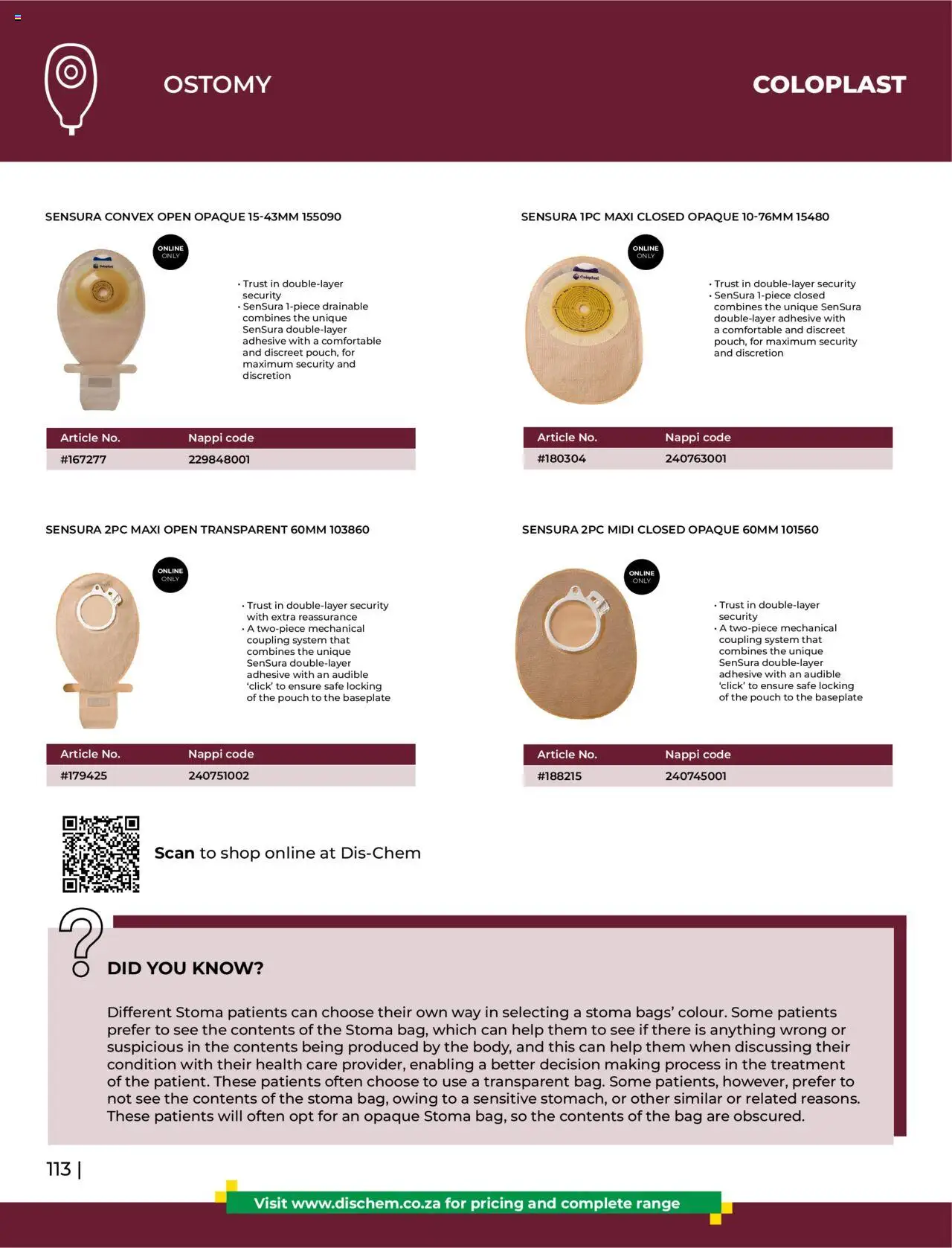 Dis-Chem - HomeCare Catalogue │ valid from 01.01.2025 | Page: 116 | Products: Bag, Adhesive