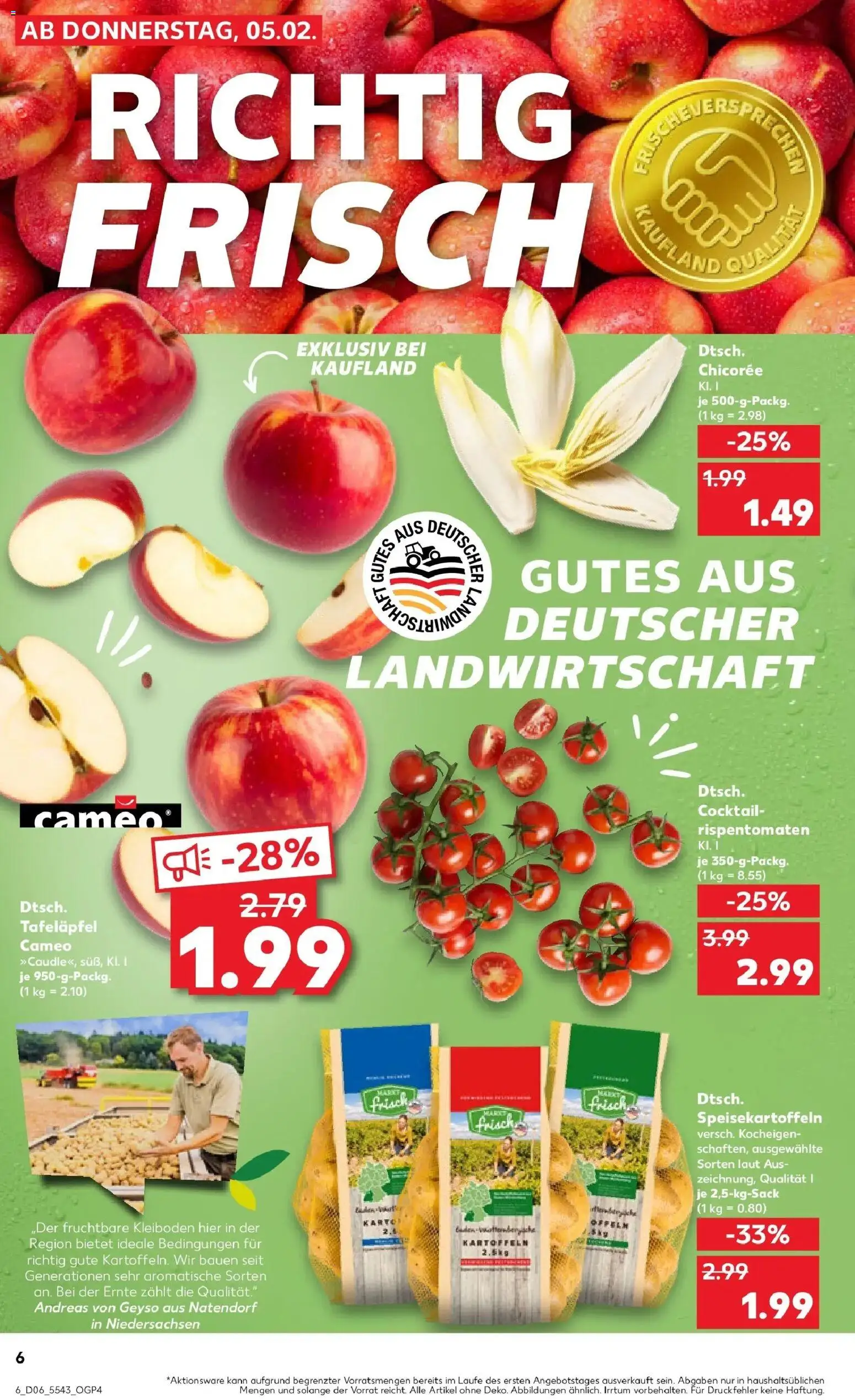 Kaufland prospekt Halver	 – gültig ab 09.02.2026 | Seite: 6 | Produkte: Kartoffeln