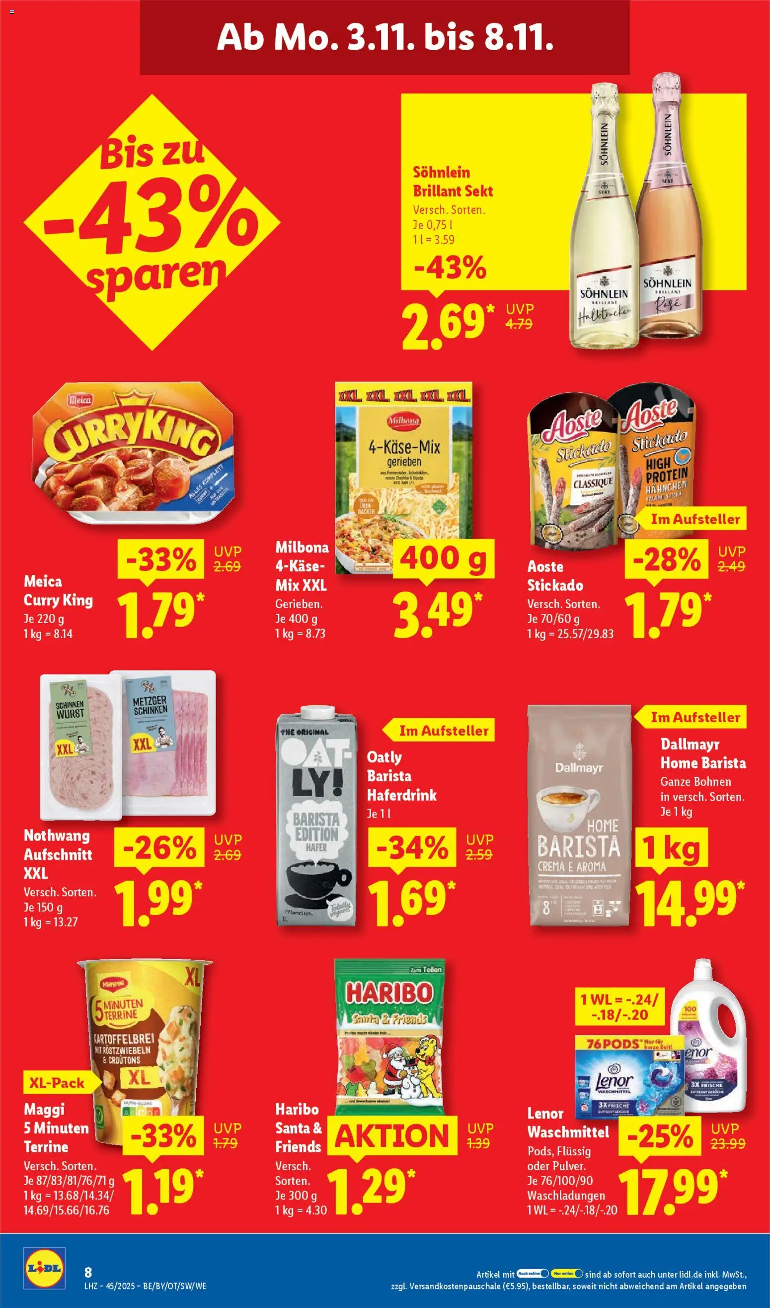 Lidl Prospekt Heppenheim – gültig ab 03.11.2025 | Seite: 14 | Produkte: Sekt, Meica, Dallmayr, Waschmittel