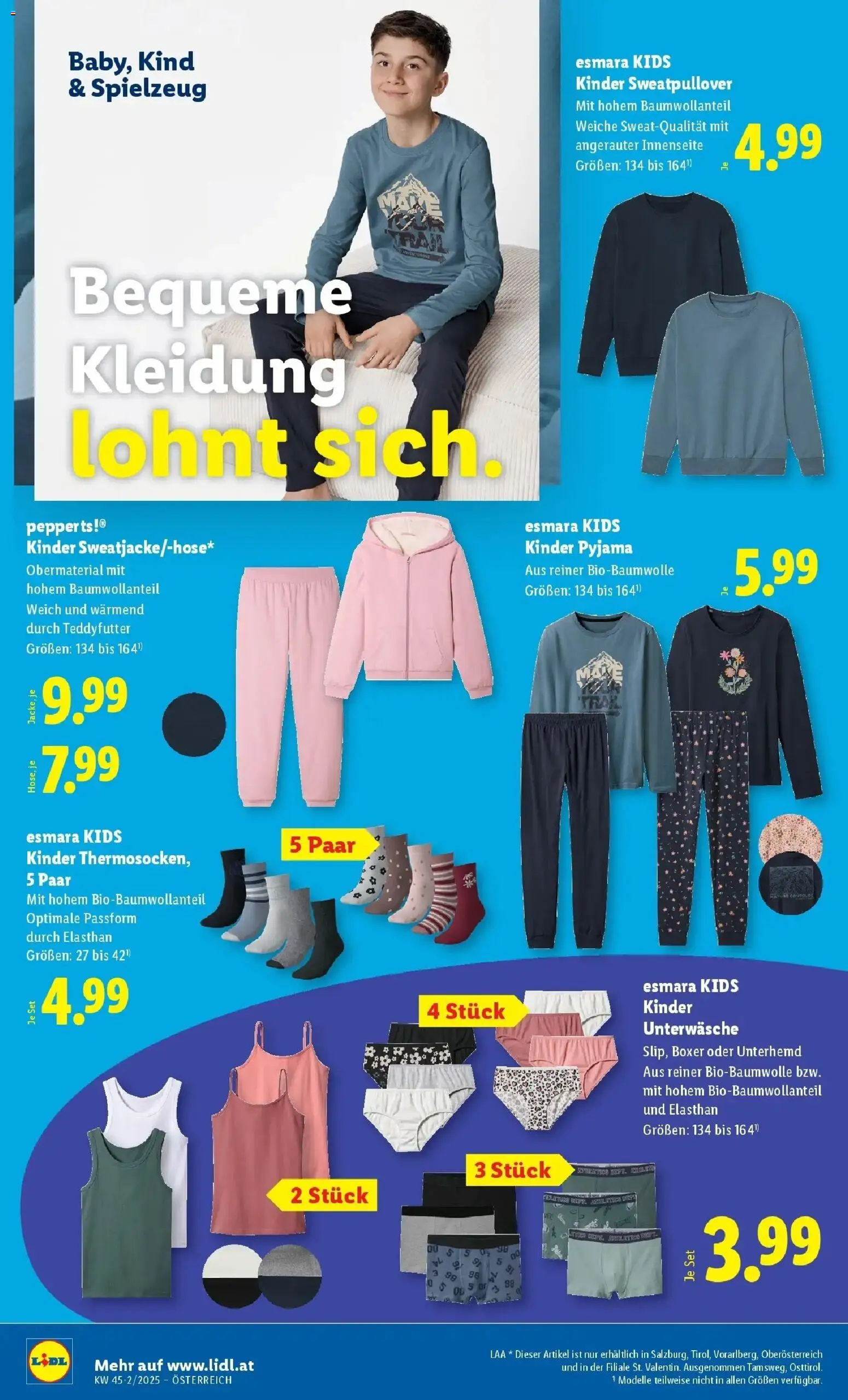 Lidl Flugblatt - Jenbach, Eferding, Dornbirn gültig ab 06.11.2025 | Seite: 26 | Produkte: Unterwäsche, Pyjama, Boxer