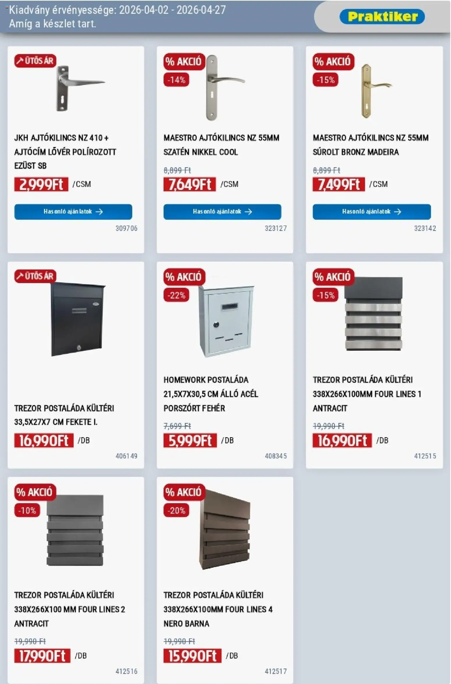 Praktiker akciós ujság - amely érvényes a következő dátumtól: 02.04.2026 | Oldal: 35 | Termékek: Postaláda