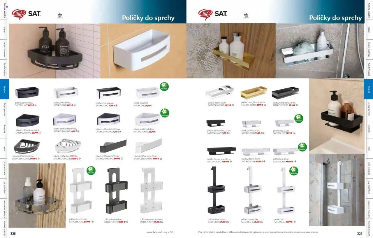 Nové Siko akcie – leták je platný od 01.09.2025 | Strana: 165 | Produkty: Osvetlenie, Poličky, Radiátory