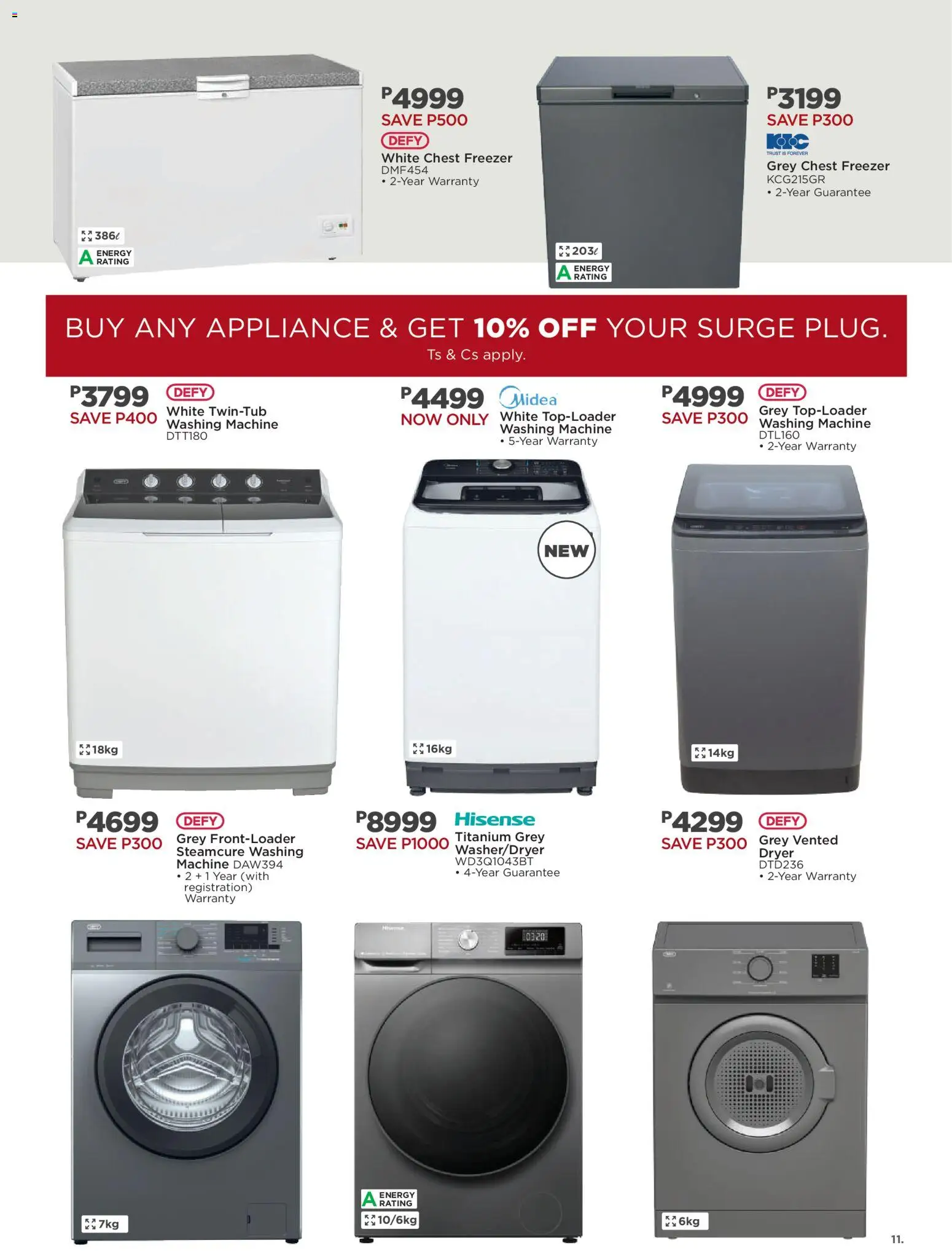 New House and Home catalogue – valid from 20.10.2025 | Page: 11 | Products: Freezer, Washing machine, Dryer, Chest freezer