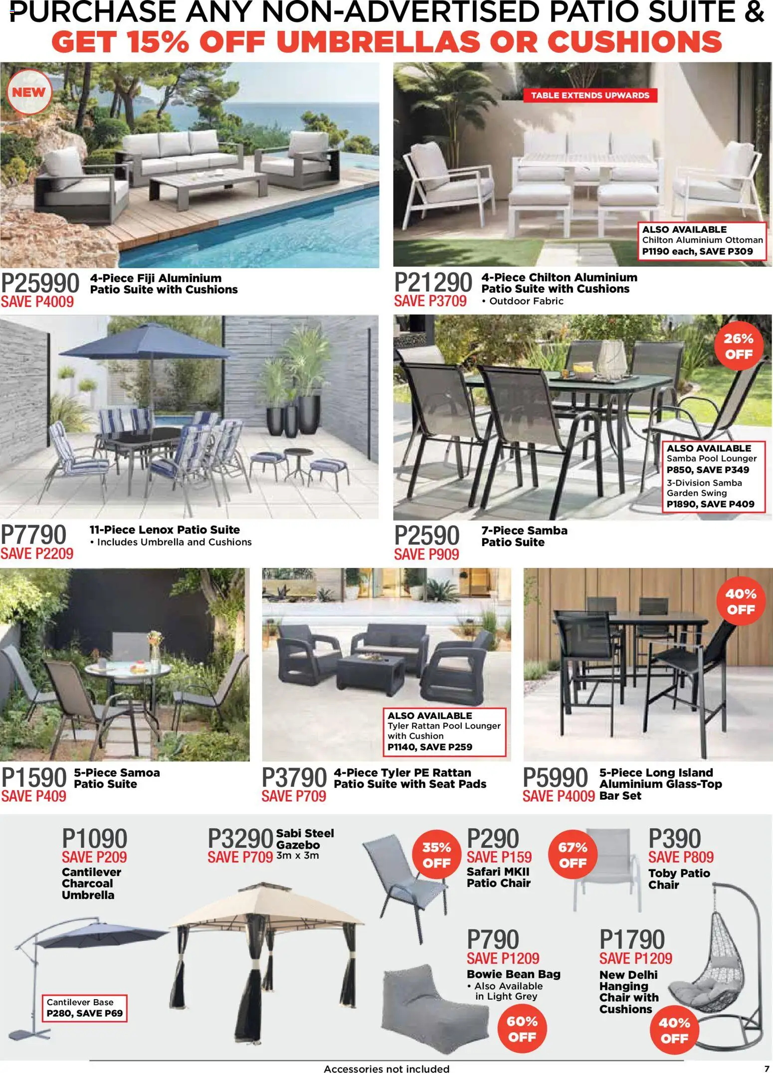 New House and Home catalogue – valid from 24.11.2025 | Page: 15 | Products: Cushion, Umbrella, Light, Ottoman