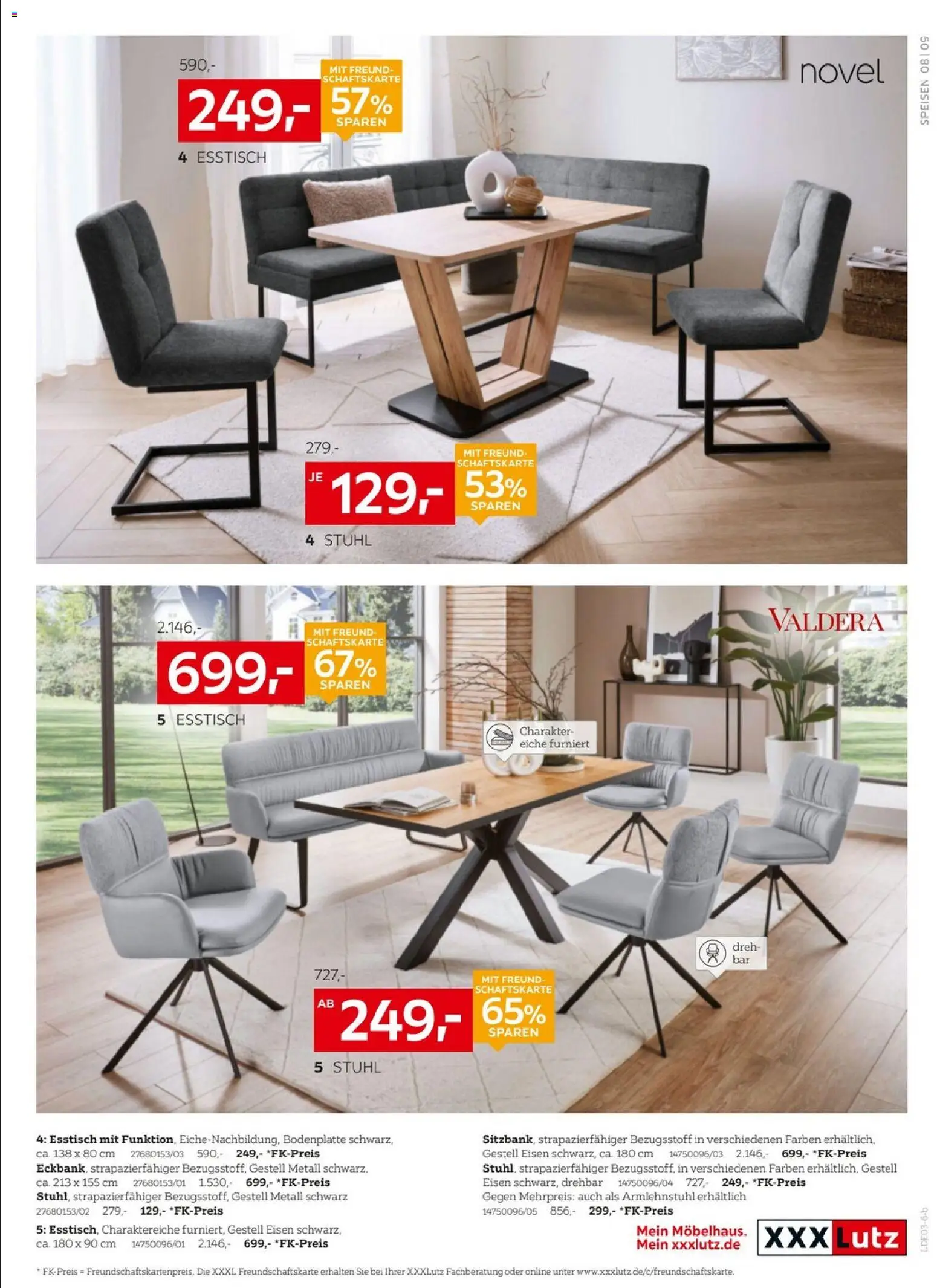 XXXL Lutz Prospekt – gültig ab 08.03.2026 | Seite: 13 | Produkte: Esstisch, Stuhl