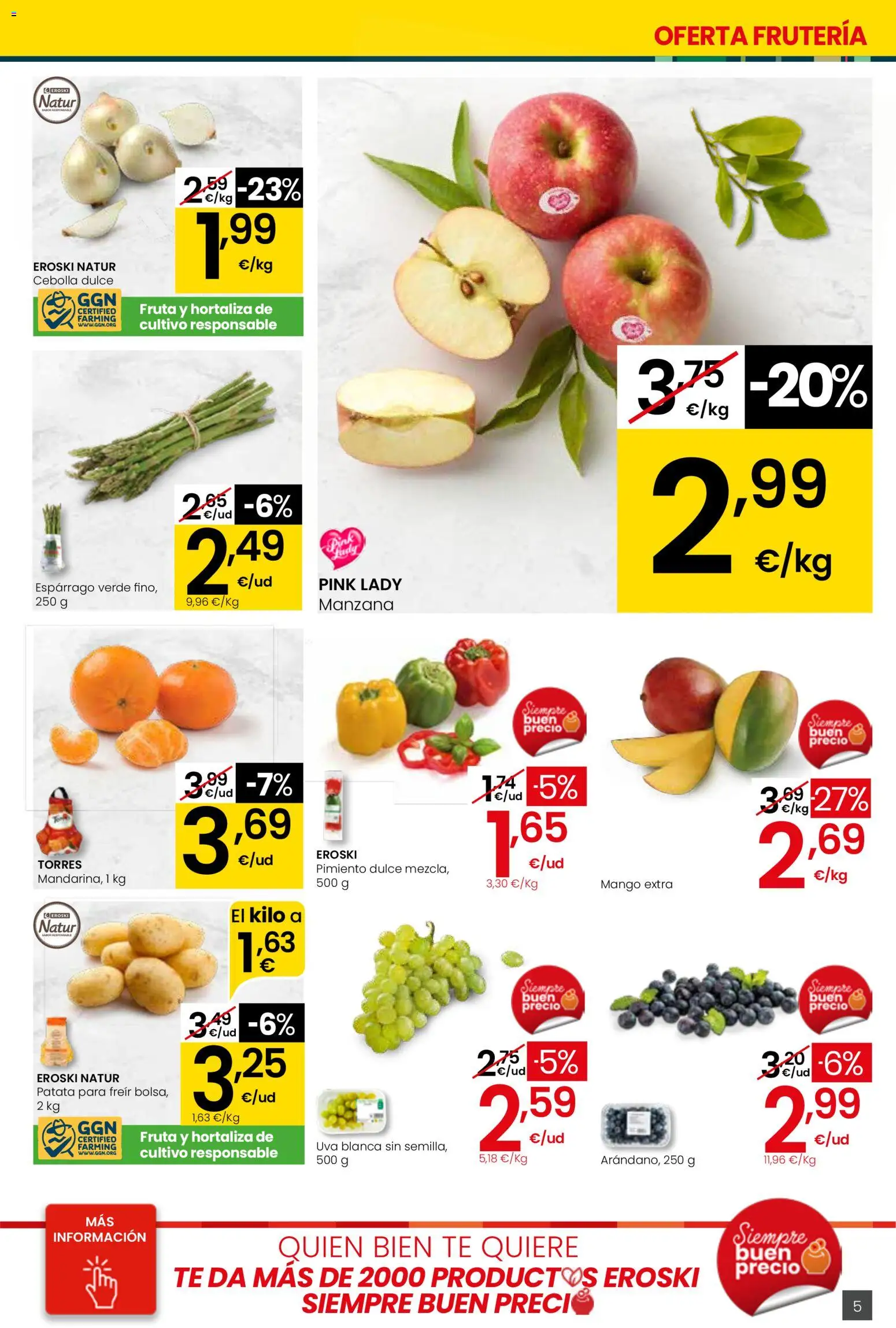 Eroski - Más de 2000 productos siempre a buen precio │ válido desde el 15.01.2026 | Página: 5 | Productos: Κάδος απορρυμάτων, Manzana, Té, Ρούτερ