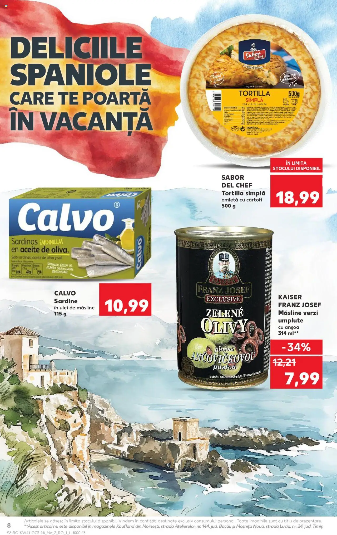 Kaufland RO akciós ujság - amely érvényes a következő dátumtól: 08.10.2025 | Oldal: 8 | Termékek: Tortilla