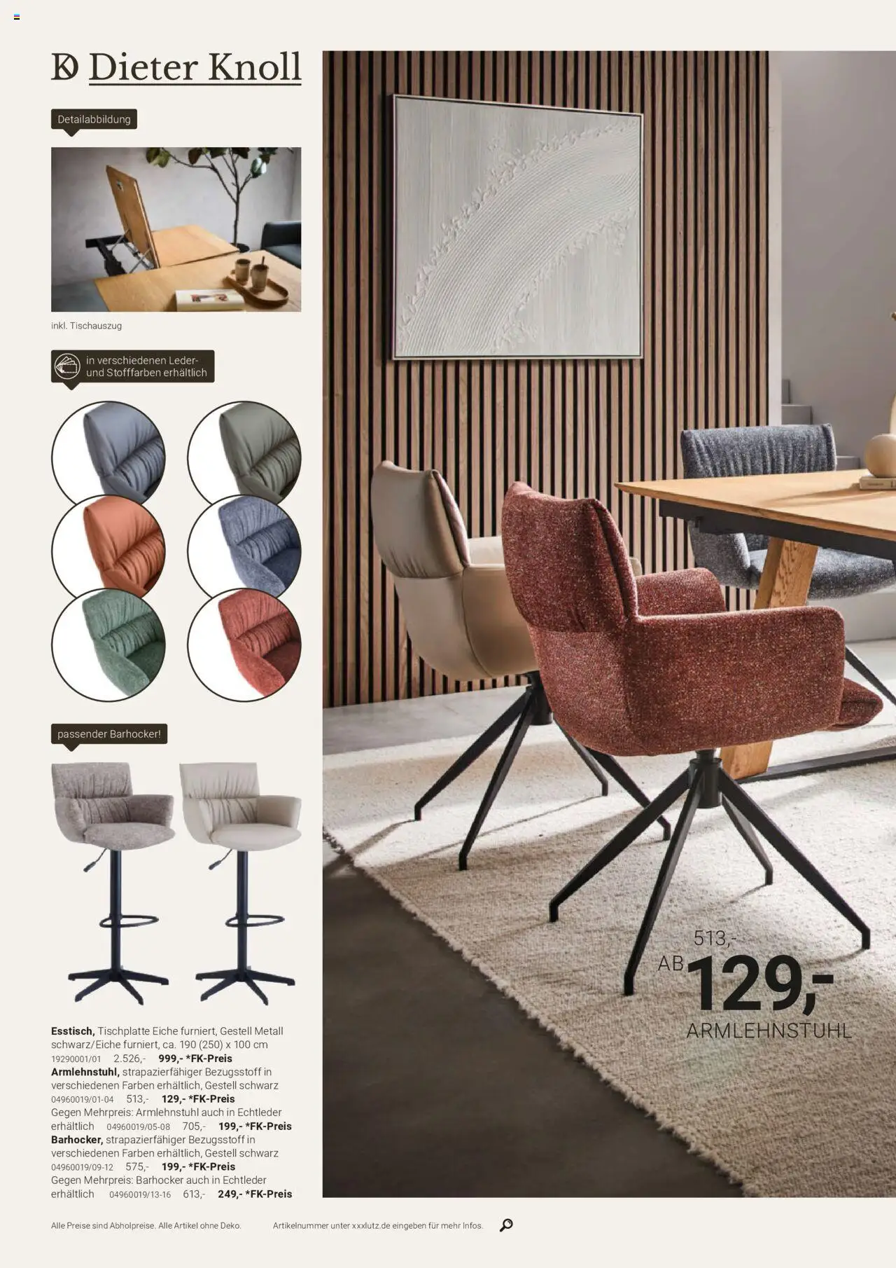 XXXL Lutz Dieter Knoll Spezial - gültig ab dem 04.08.2025 | Seite: 16 | Produkte: Barhocker