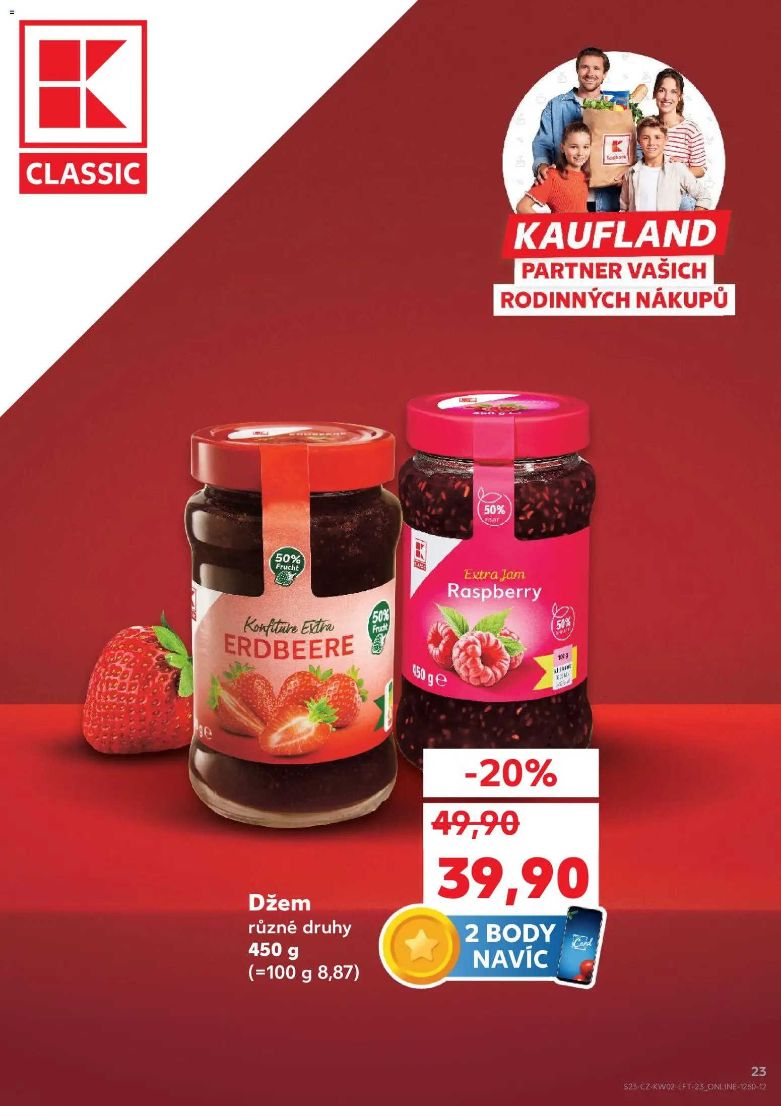 Kaufland leták od 07.01.2026 | Strana: 23 | Produkty: Džem, Body