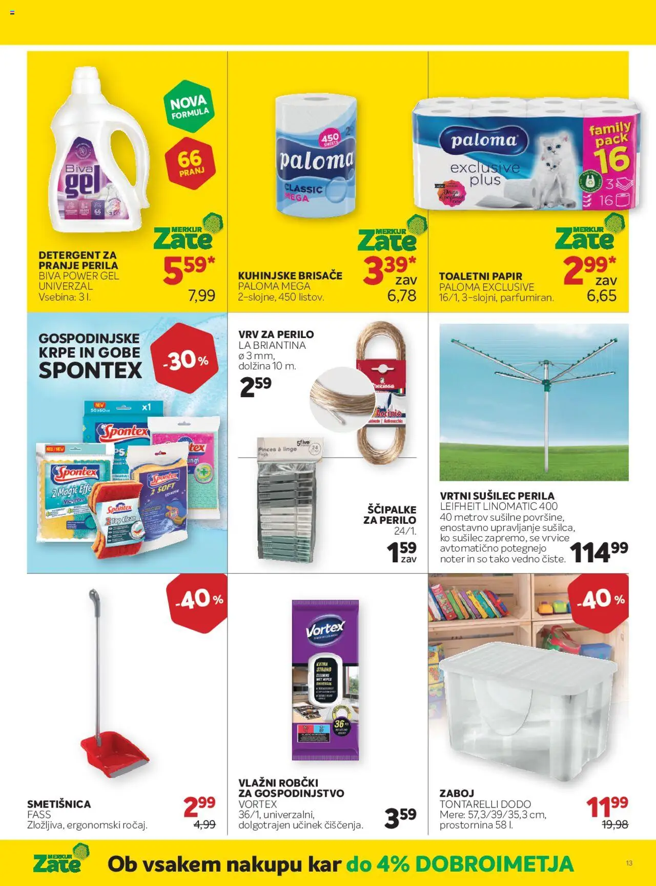 Merkur katalog │ velja od 06.08.2025 | Stran: 13 | Izdelki: Toaletni papir, Robčki, Detergent, Zaboj