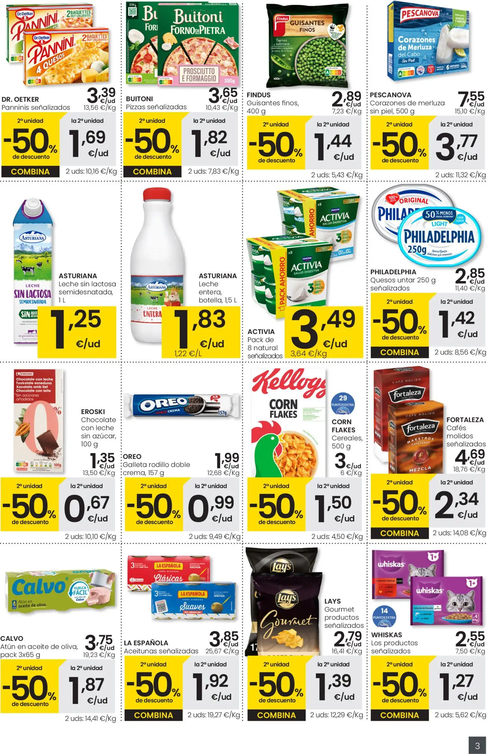 Eroski - Aliprox │ válido desde el 15.01.2026 | Página: 3 | Productos: Aceite, Chocolate, Café molido, Crema