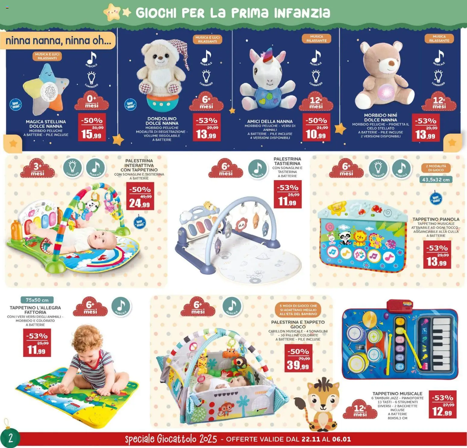 Volantino Happy Casa del 22.11.2025 | Pagina: 2 | Prodotti: Pile, Gioco, Tappeto, Batterie