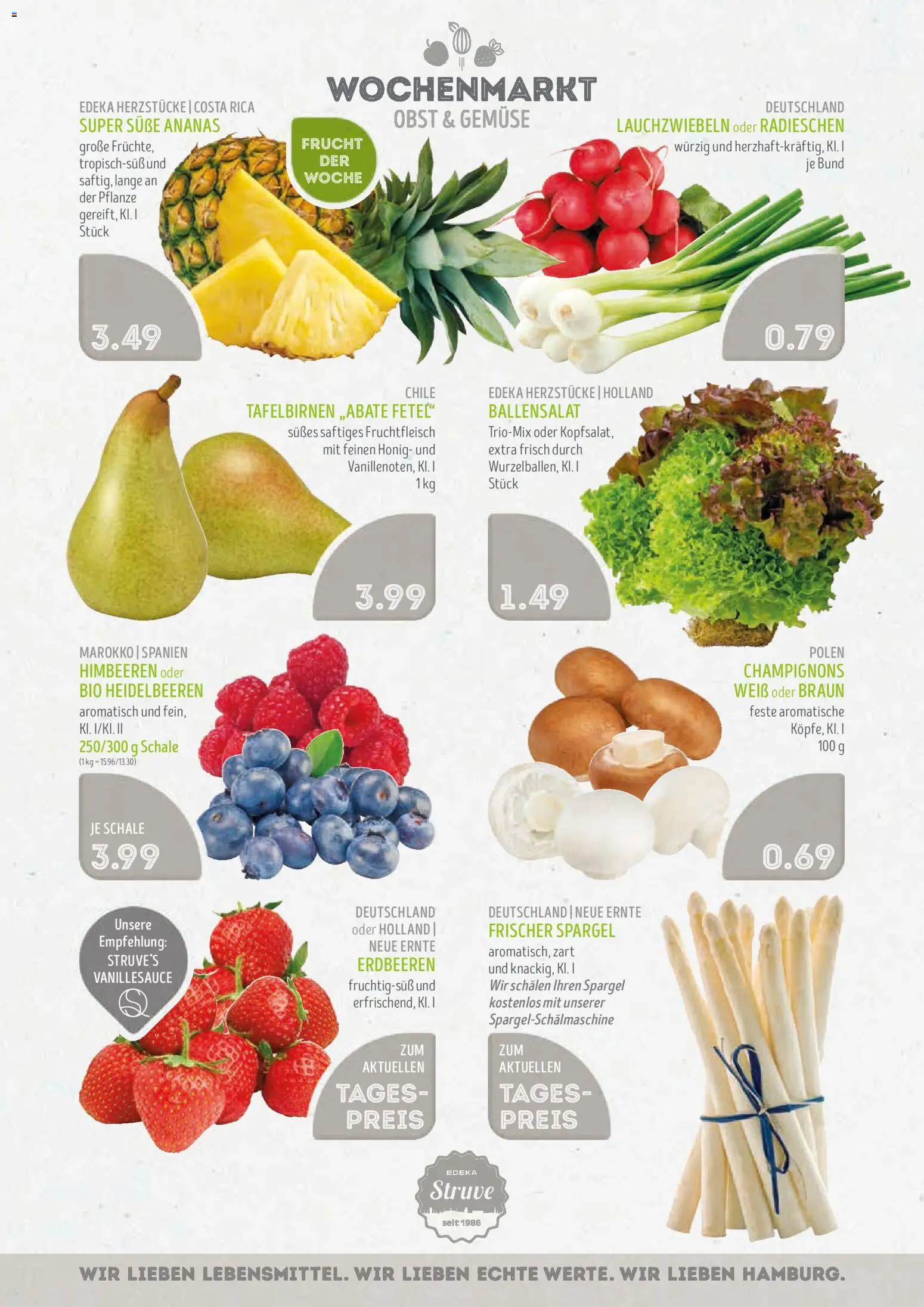 Edeka Struve Prospekt 	 – gültig ab 20.04.2026 | Seite: 4 | Produkte: Ananas, Heidelbeeren, Gemüse, Erdbeeren