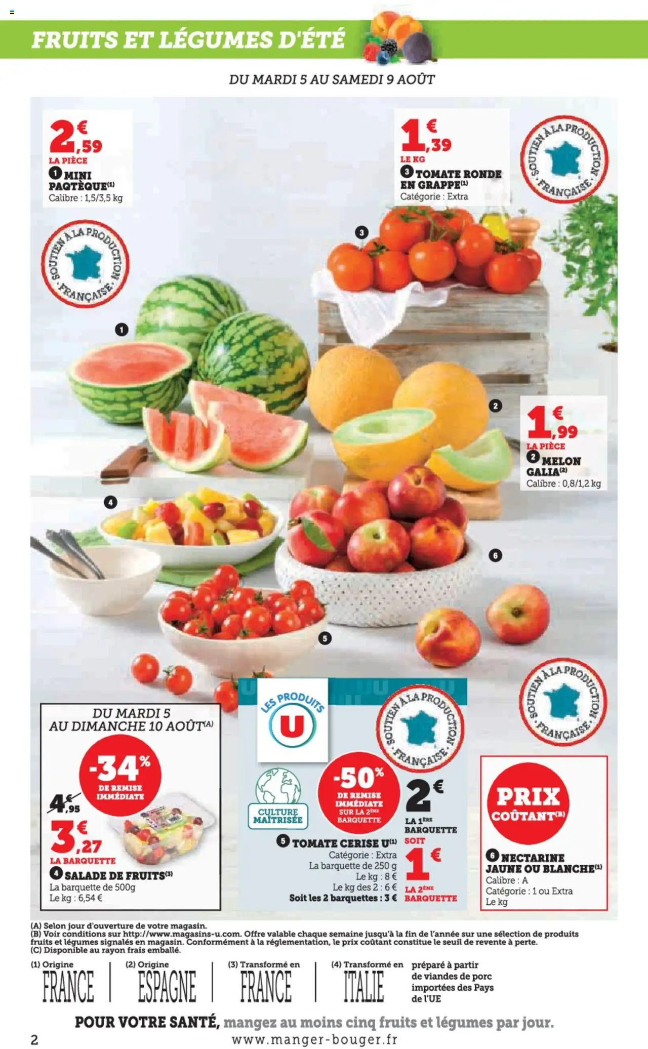  | Page: 2 | Produits: Salade, Melon, Nectarine, Porc