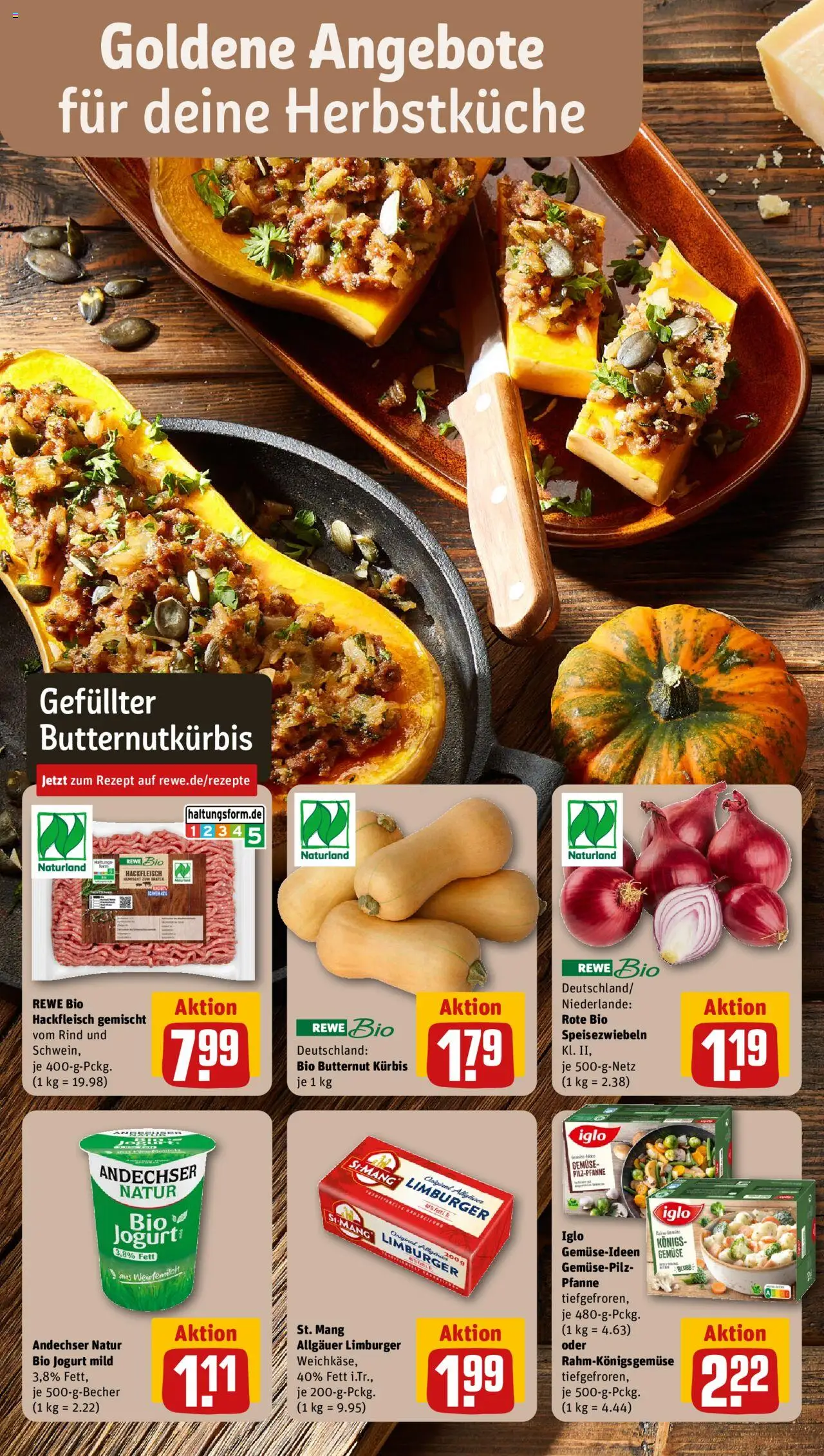 Rewe Prospekt 	 – gültig ab 20.10.2025 | Seite: 6 | Produkte: Iglo, Gemüse, Kürbis, Hackfleisch