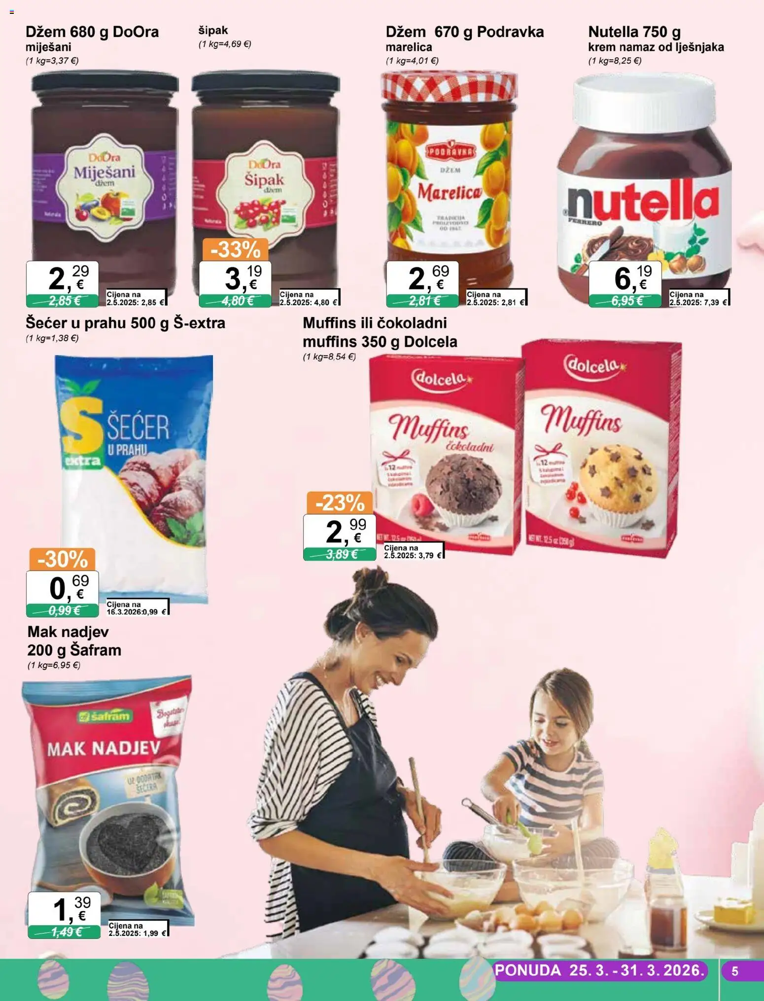 KTC katalog | vrijedi od 25.03.2026 | Stranica: 5 | Proizvodi: Nutella, Podravka, Džem, Namaz od lješnjaka