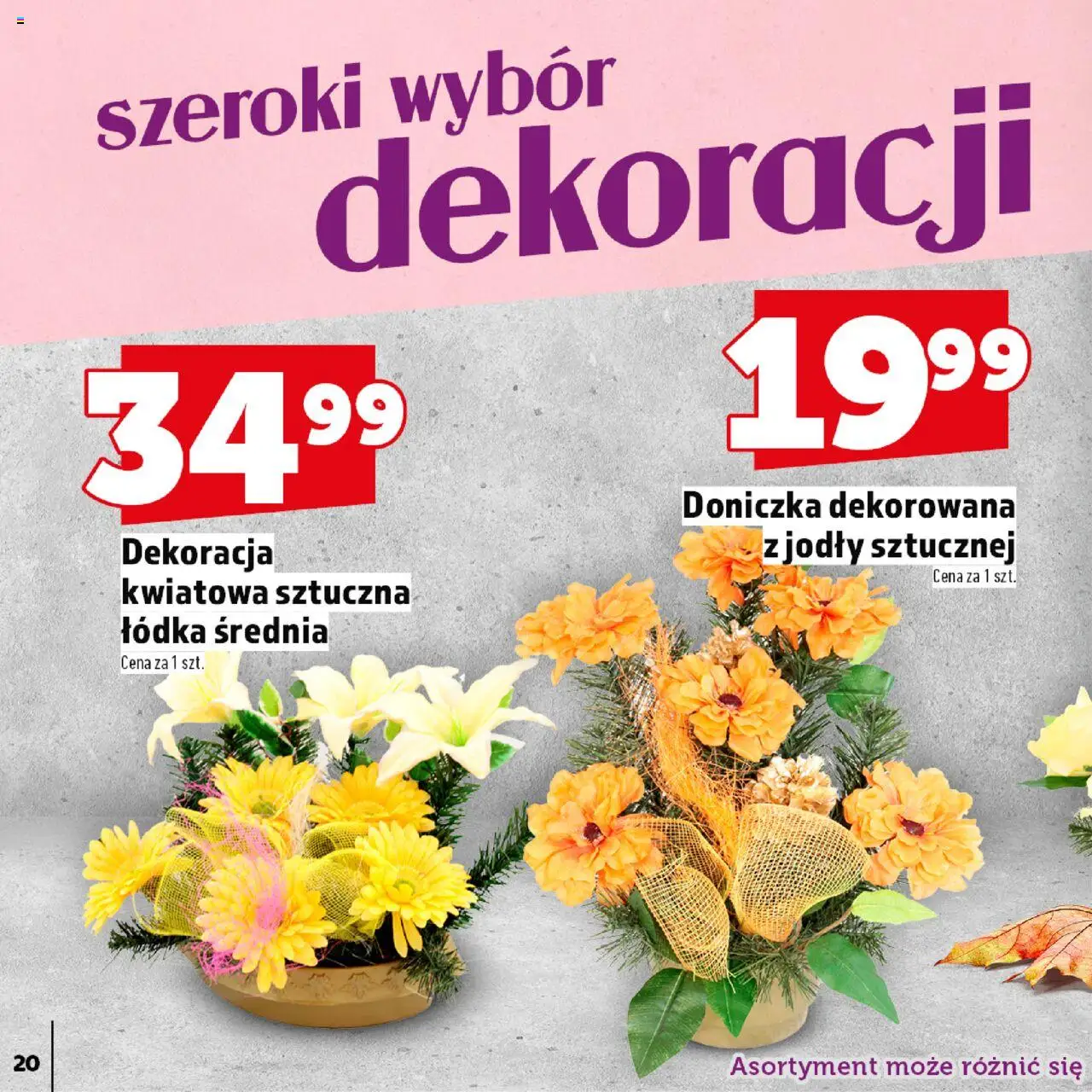 Topaz Gazetka - Znicze wkłady od 29.09.2025 | Strona: 20 | Produkty: Doniczka